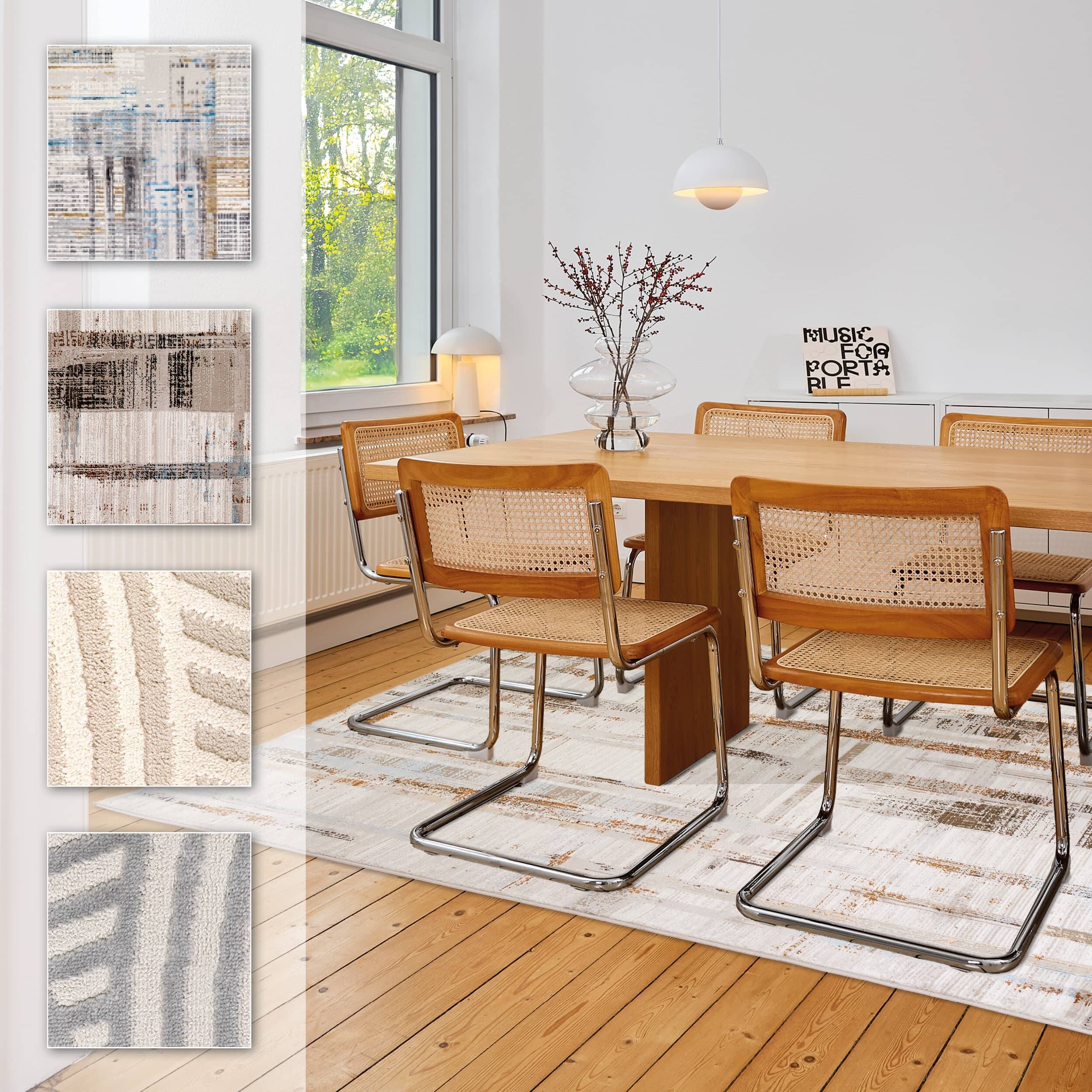 Vintageteppich Jules D.252 C. 043 Striche grau-beige Vintageteppich Jules D.252 C. 043 Striche grau-beige