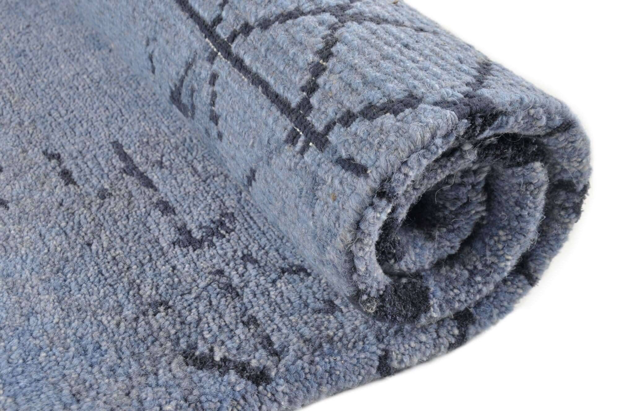 TalongaSilk_RSK564_702blue_110524_11 Talonga Silk Nepal-Teppich ca: 165 x 235 cm Handgeknüpft