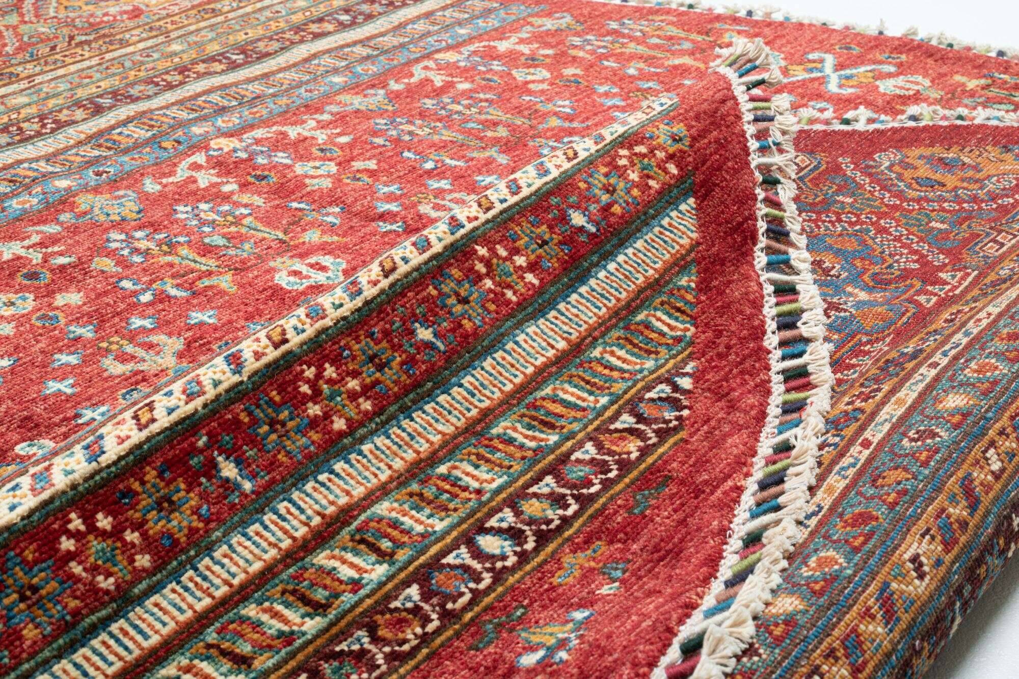 kandashah_0365_203redmulti_431156_9 Handgeknüpfter Orientteppich Kandashah 298x298cm rund
