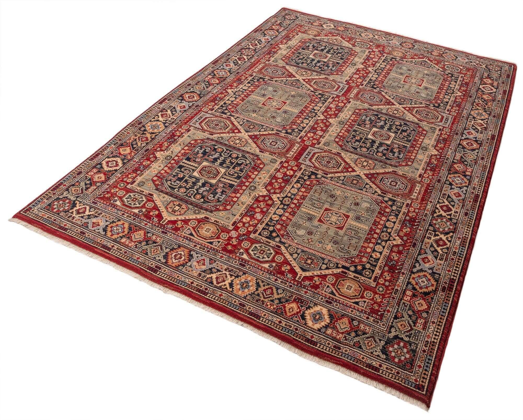 Saharna_7275_205redmulti_422804_2 Teppich Saharna 7275 Webteppich aus reiner Wolle