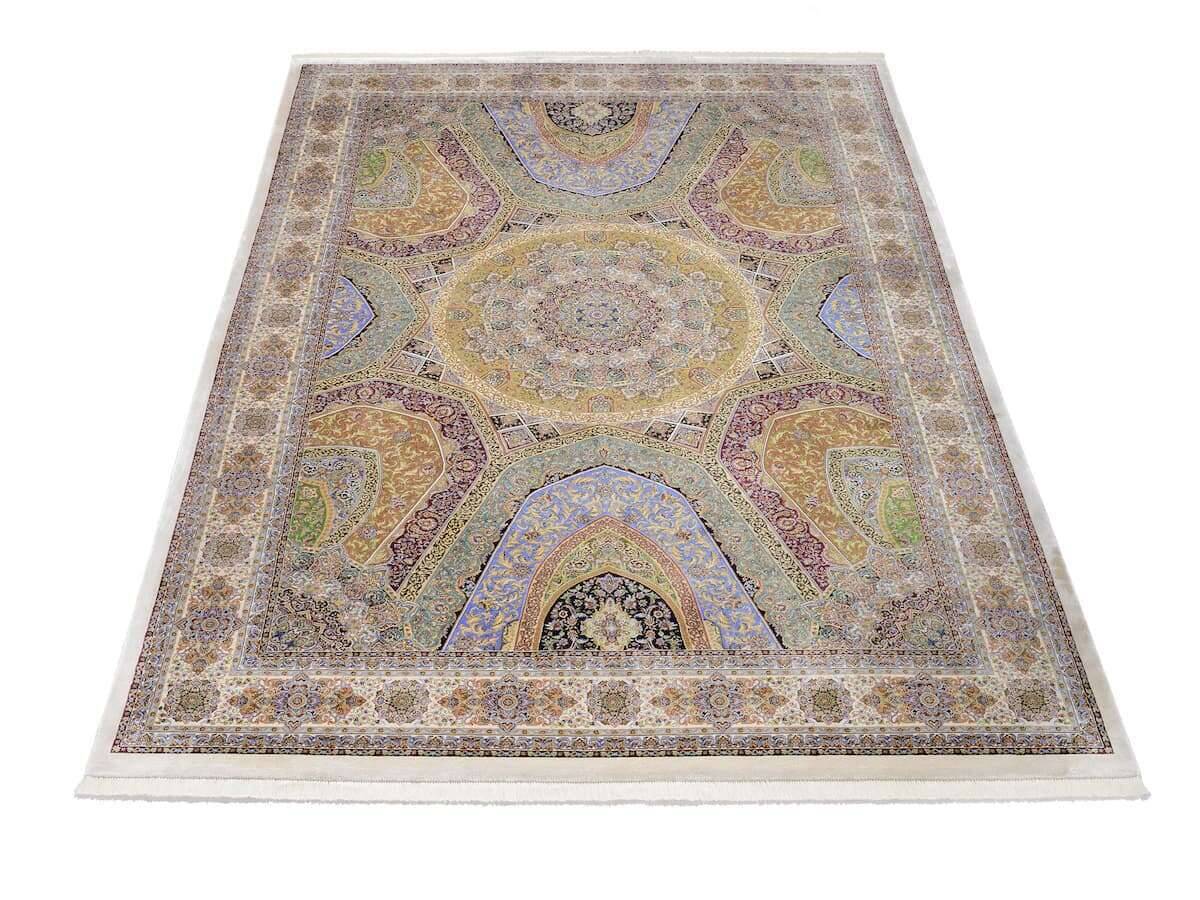 SL008-598-5 Teppich OCI Silk Line Shah Abbas Orient Design mit Fransen