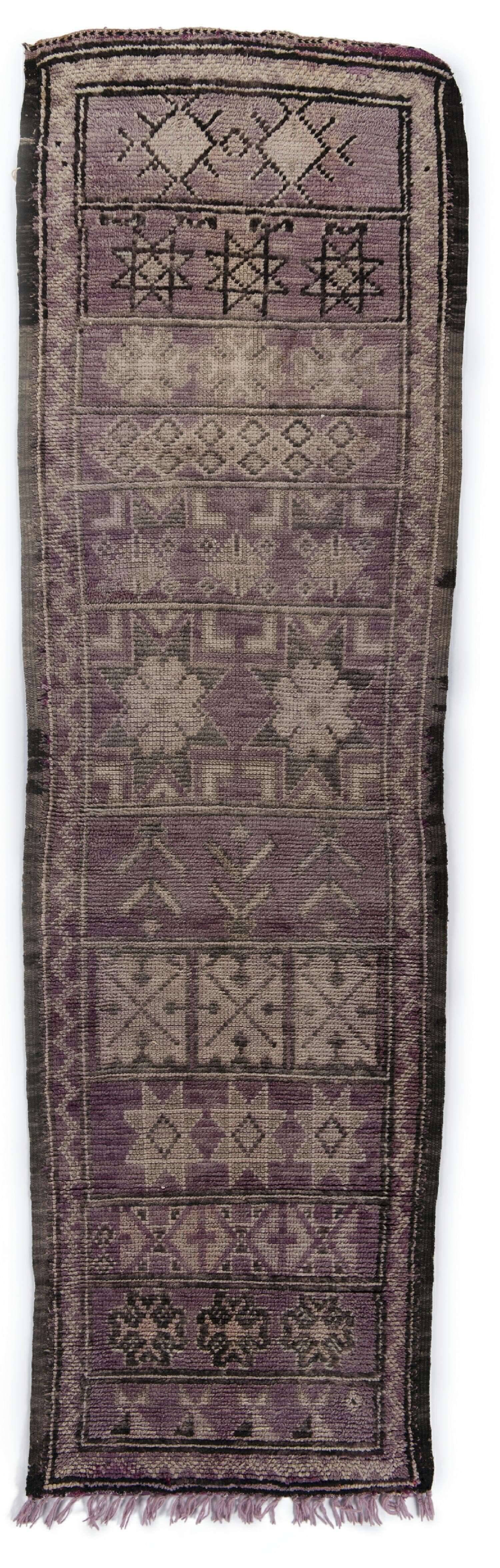 BeniOurainLegends_KK25_753purplemulti_418787_1 Beni Ourain Legends Antik Teppich Wolle 084x284 cm