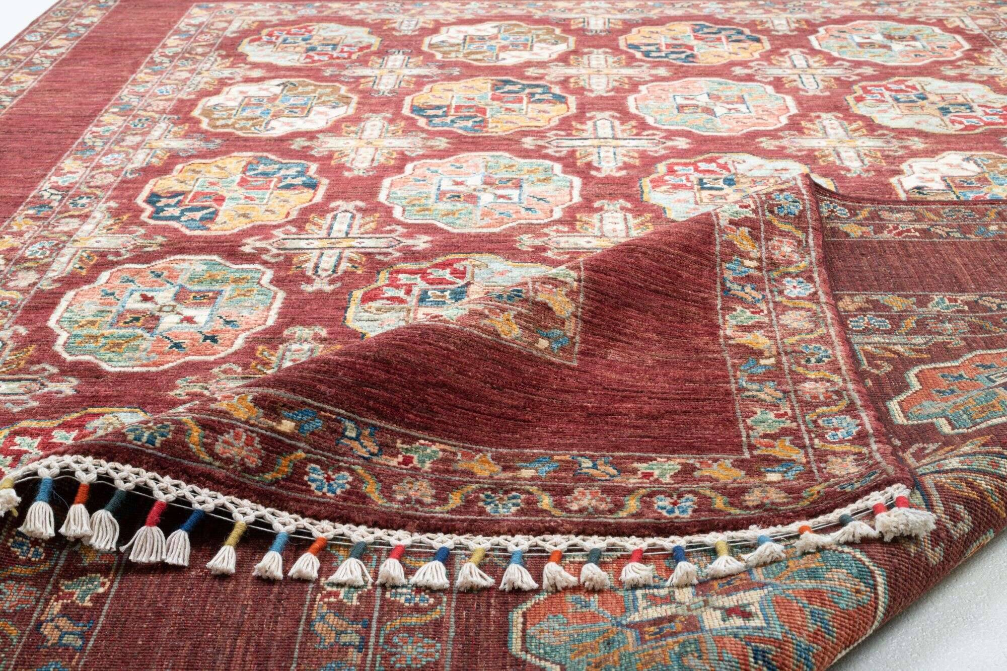 kandashah_2695_202darkred_430449_9 Handgeknüpfter Orientteppich Rot Kandashah ca. 175x245 cm