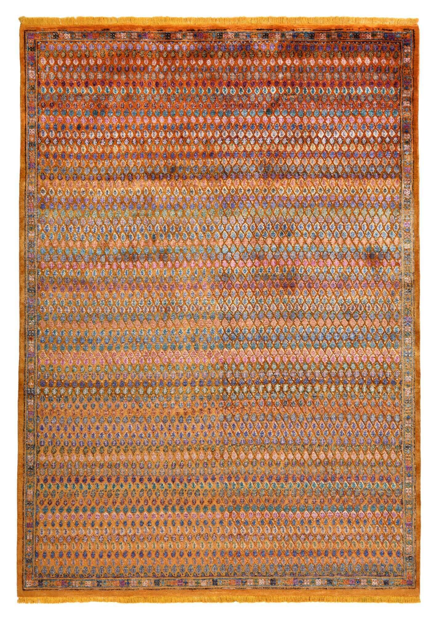 newchapter_m-2_870gold_420881_1 Design Teppich New Chapter 170x240cm Handgeknüpft Viskose Mir Modern gold