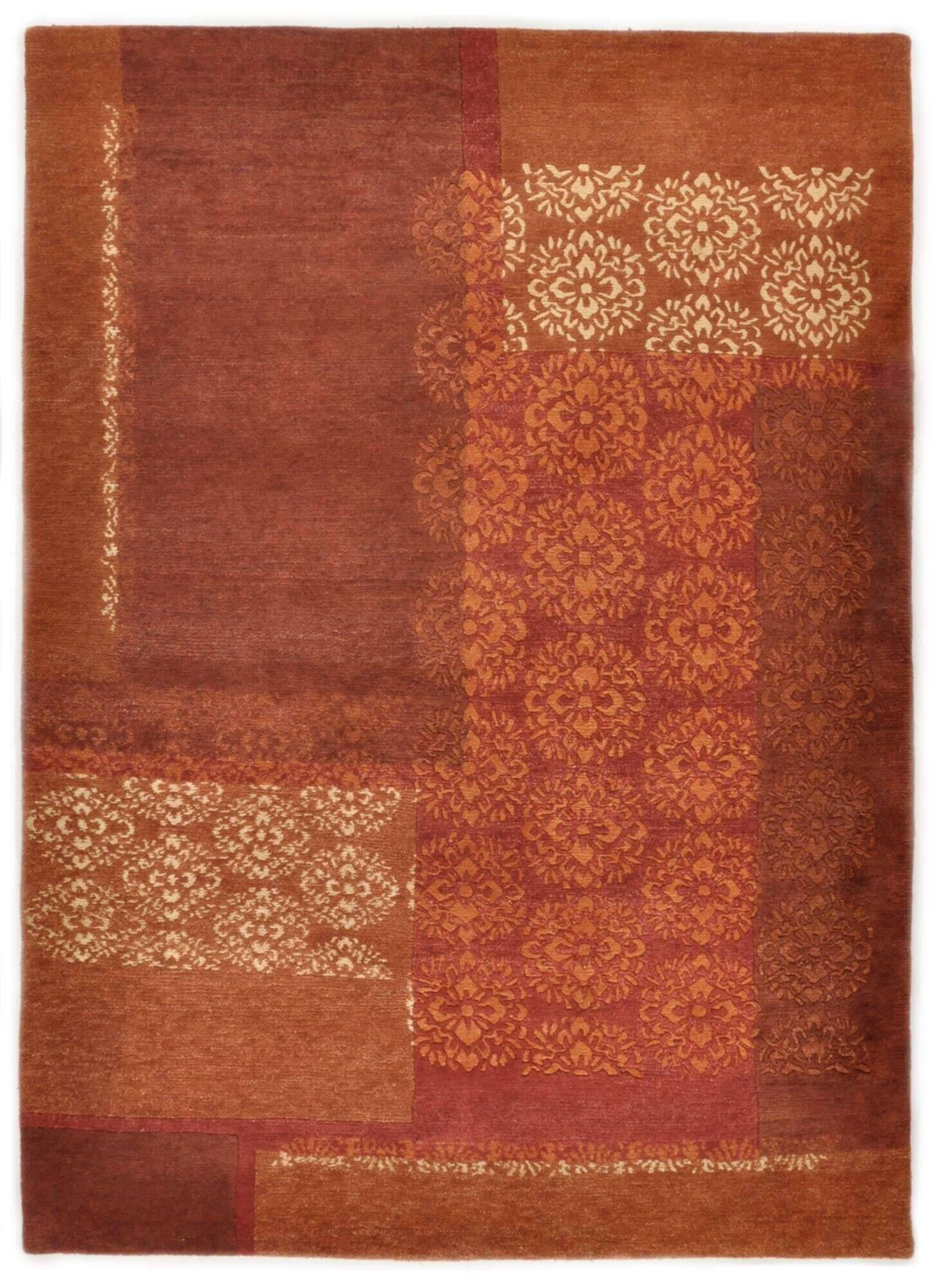TalongaSilk_RSK603_453terramulti_425323_1 Talonga-Silk Nepalteppich ca: 164 x 233 cm Handgeknüpft