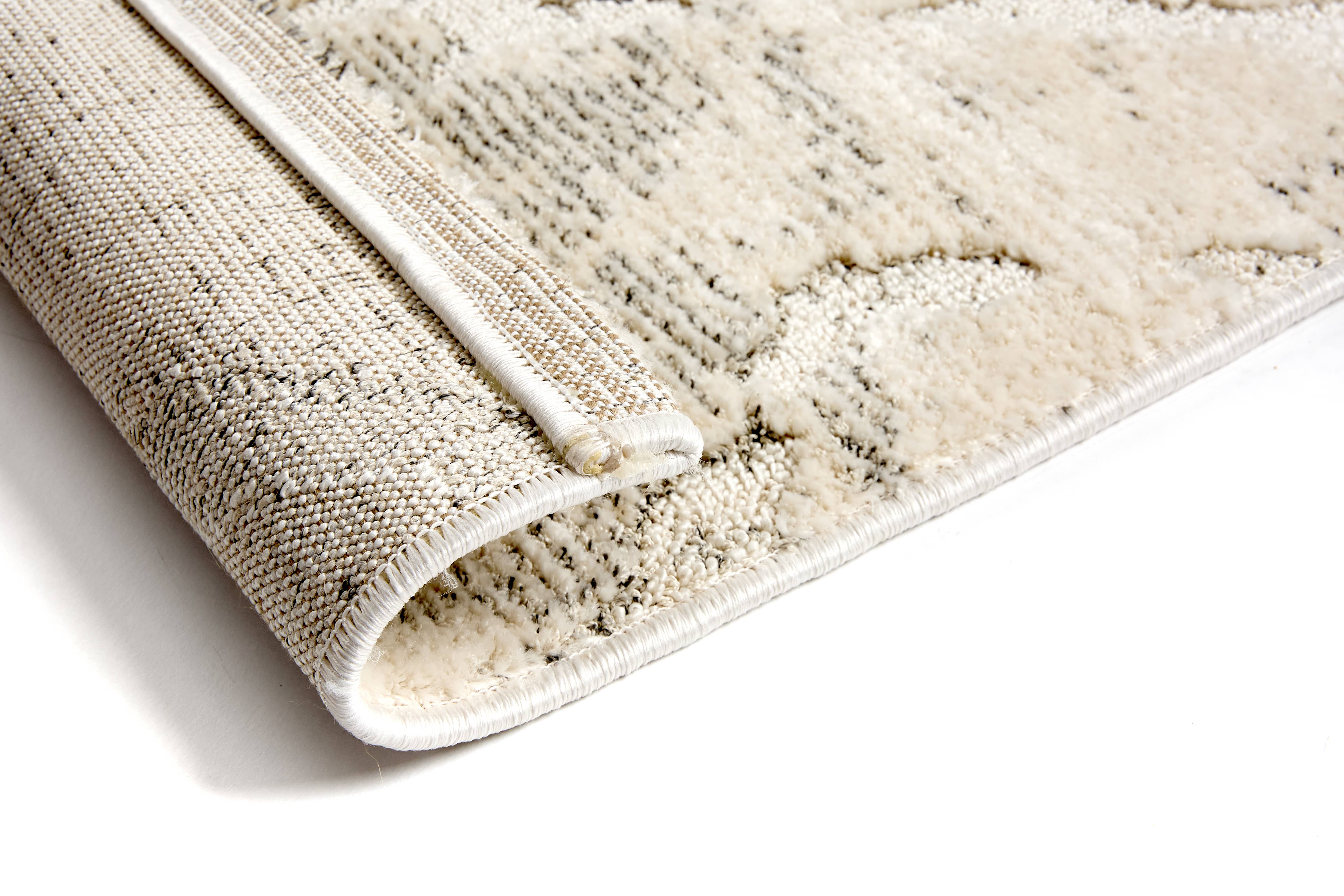 Wohnteppich Lou D.254 C.003 Rauten creme-grau