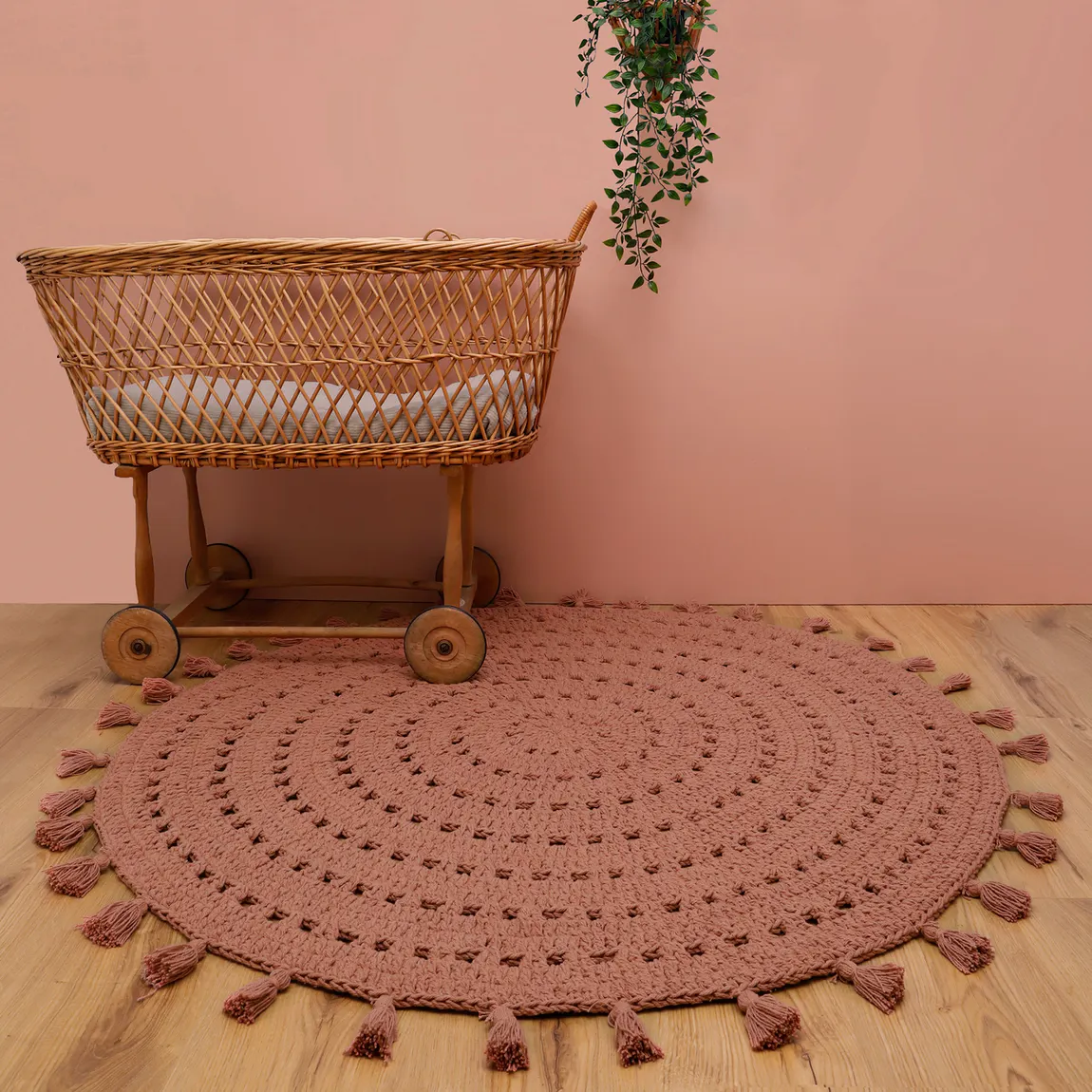 Teppich Pearl rund 120 cm Baumwolle