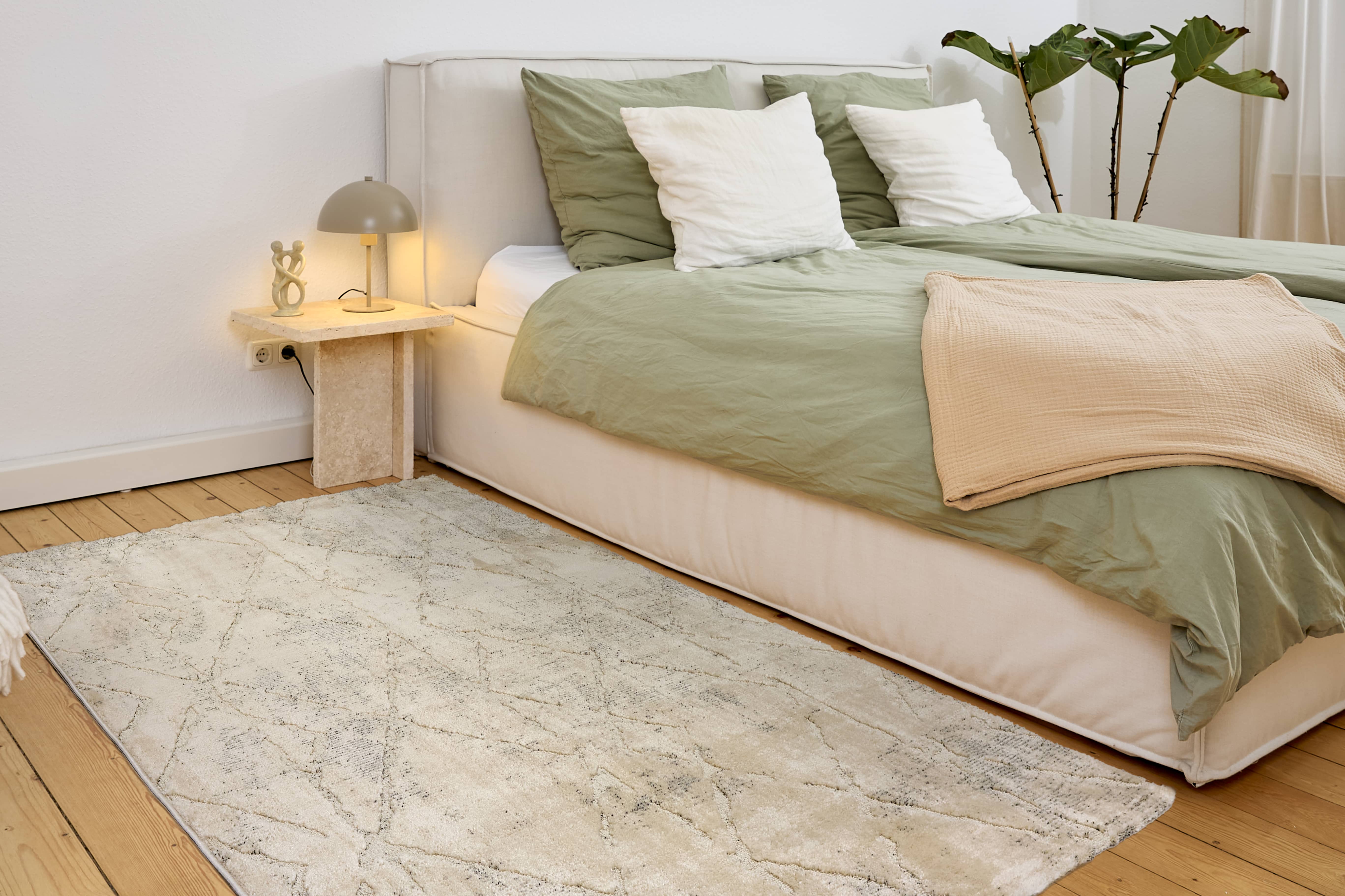 Wohnteppich Lou D.254 C.003 Rauten creme-grau
