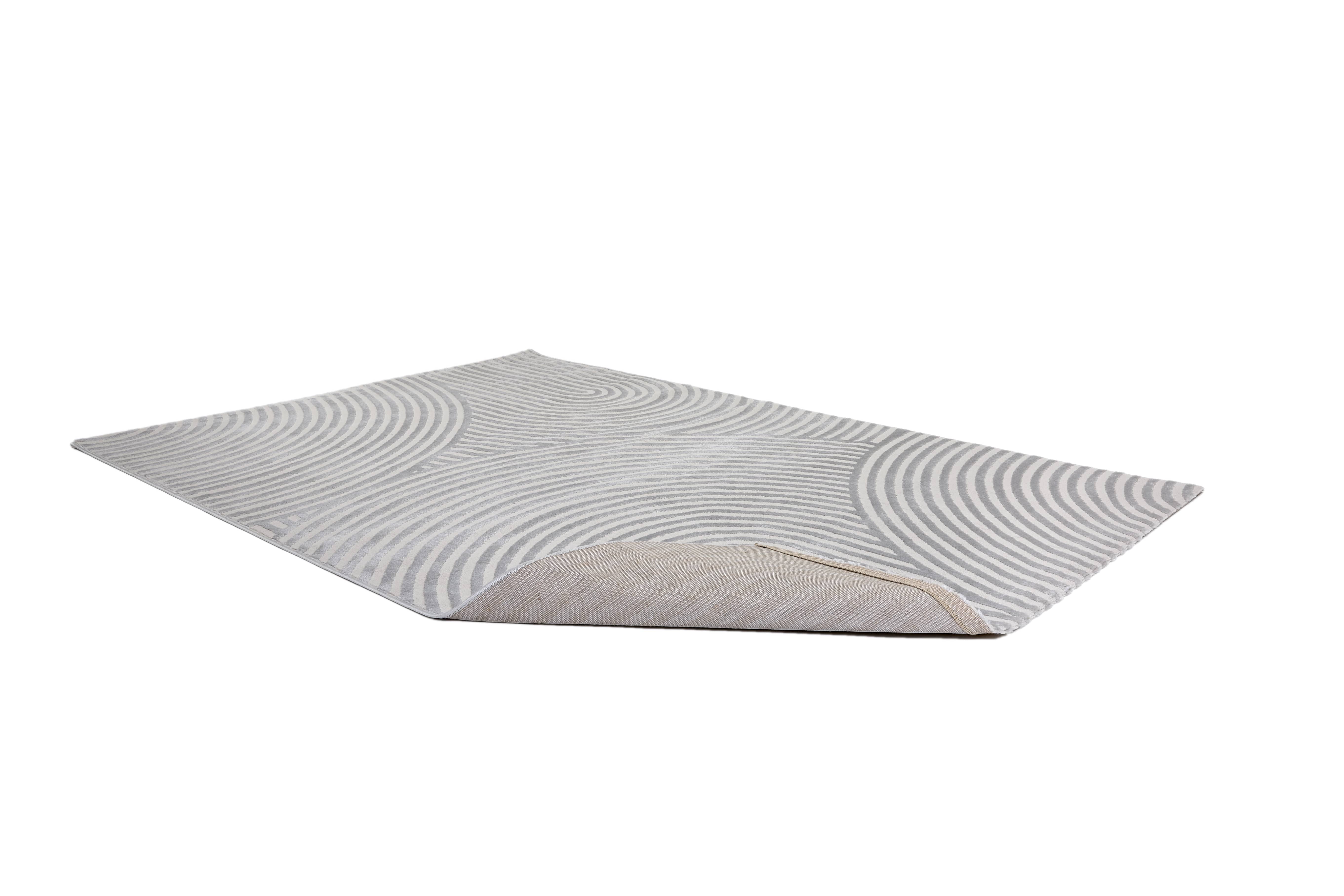 Vintageteppich Jules D.253 C. 004 Kringel silber Vintageteppich Jules D.253 C. 004 Kringel silber