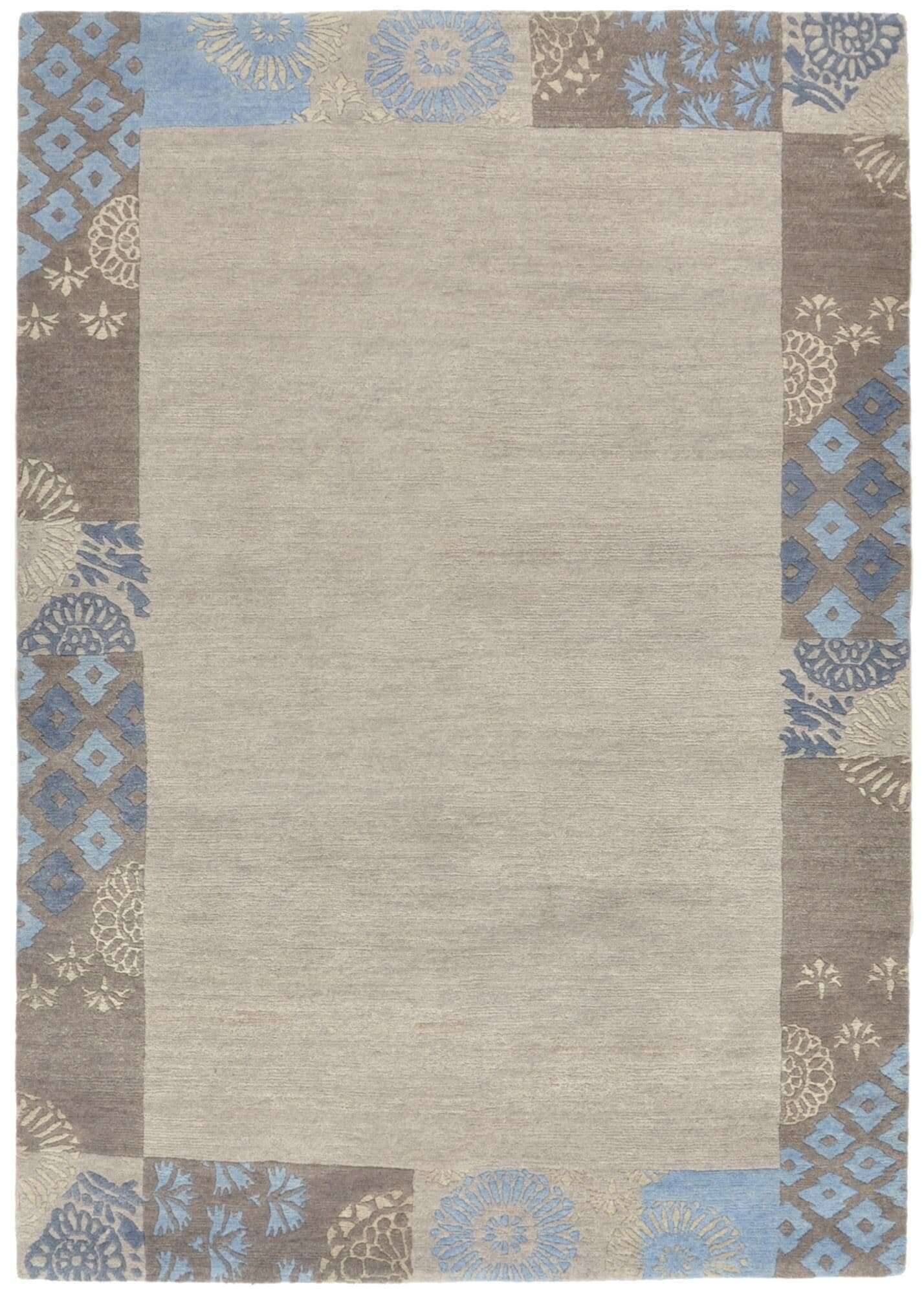 TalongaSilk_RSK495_654greymulti_111196_1 Talonga Silk Nepal Teppich RSK495-X1040 im Wunschmaß