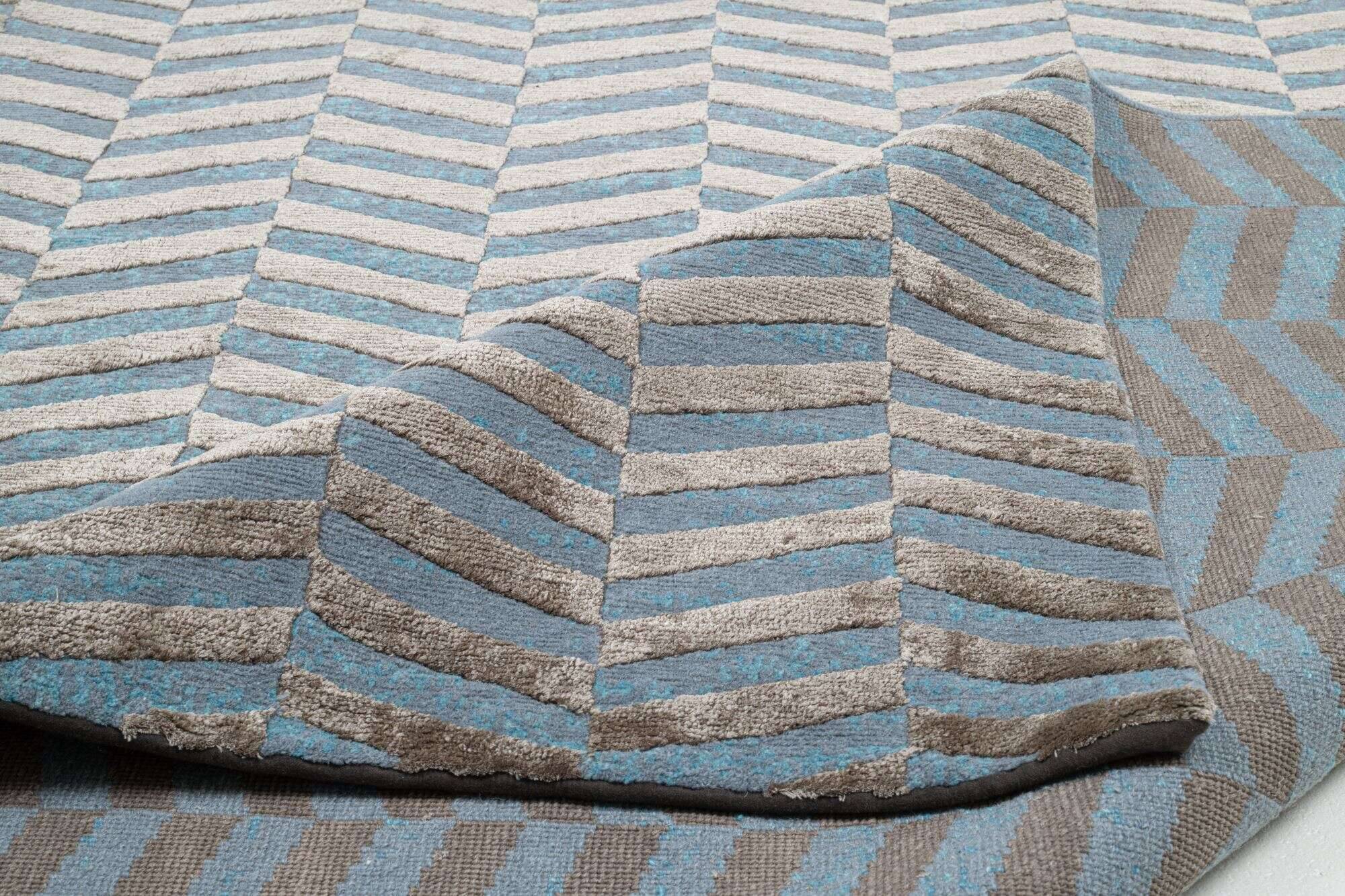 jabusilk60_c3289_502brownmulti_406859_9 Nepal Teppich Jabu Silk 60 Wolle Seide Design Teppich 245x303cm