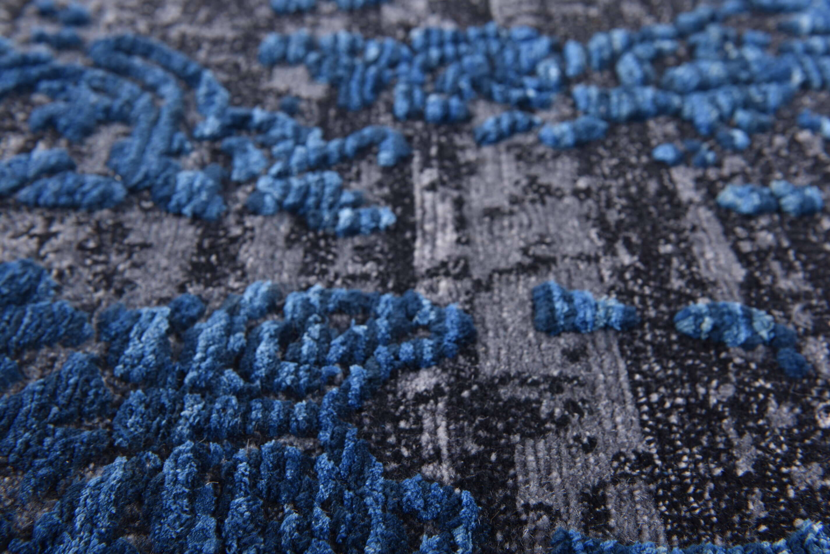 JabuSilk60_C2035_730Petrol_427727_3 Nepal Teppich Jabu Silk 60 Wolle - und Seide Teppich