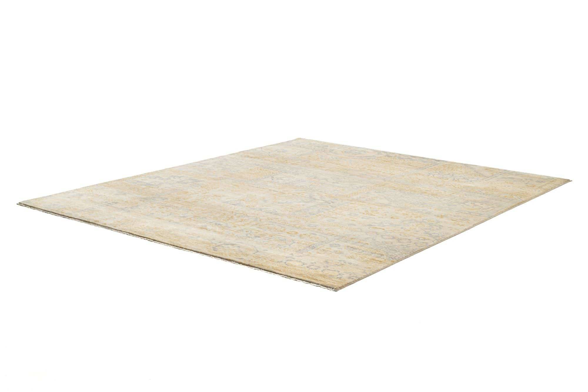 Patchwork Teppich PATCH Handgeknüpft beige-grau 250x300cm Patchwork Teppich PATCH Handgeknüpft beige-grau 250x300cm