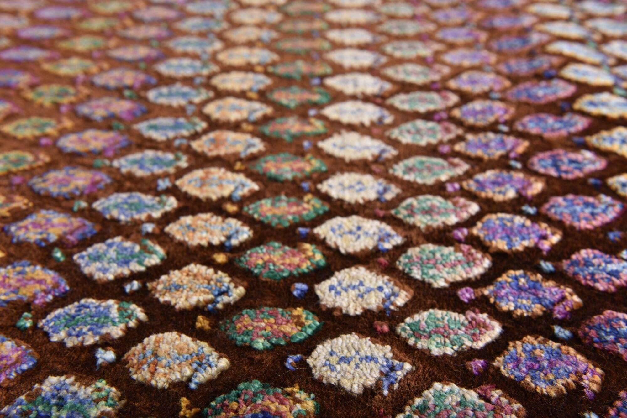 newchapter_m-2_530maroon_421581_3 Teppich New Chapter multi Handgeknüpft im Wunschmaß