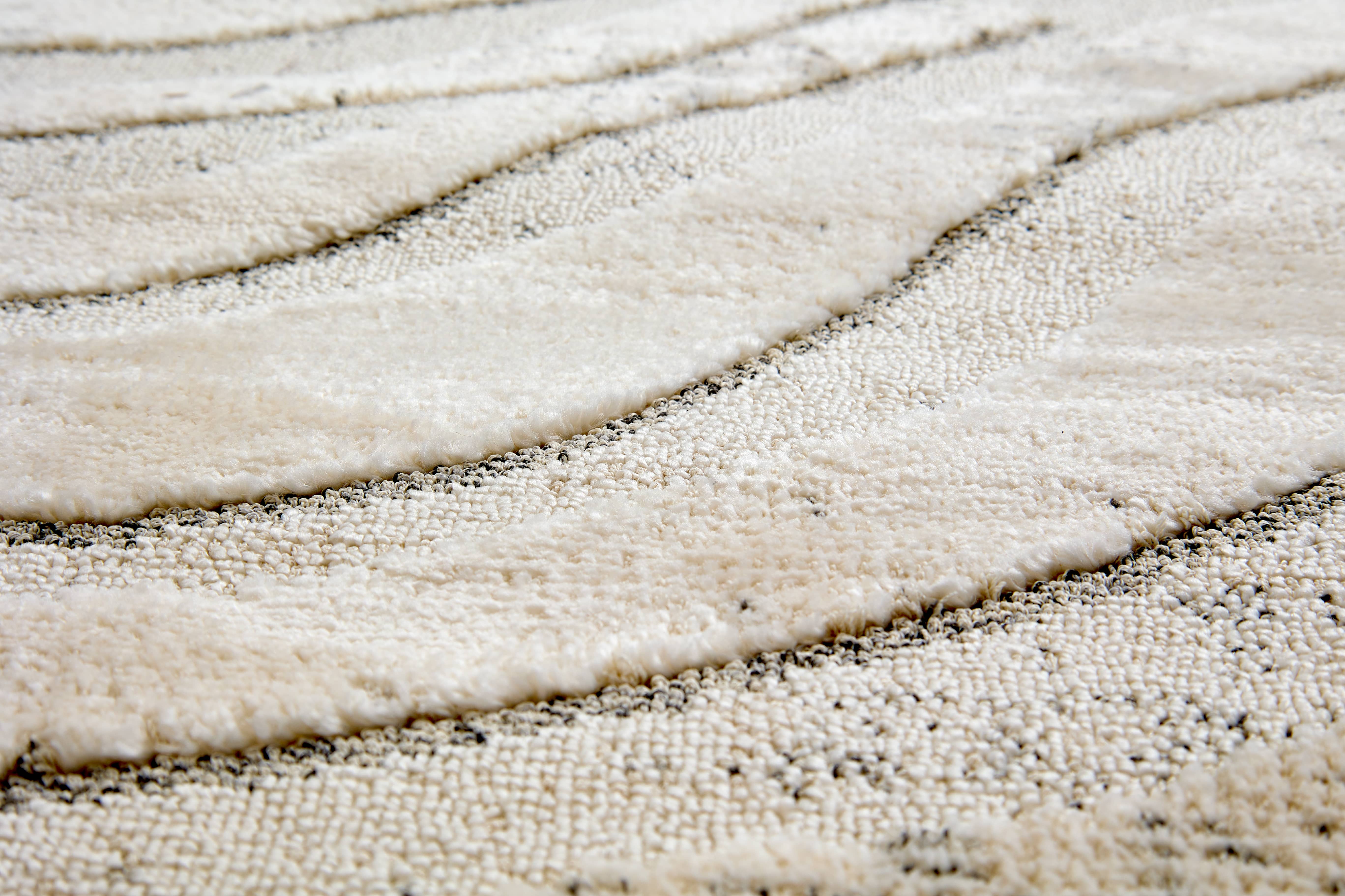Wohnteppich Lou D.251 C.003 Wellen creme-grau