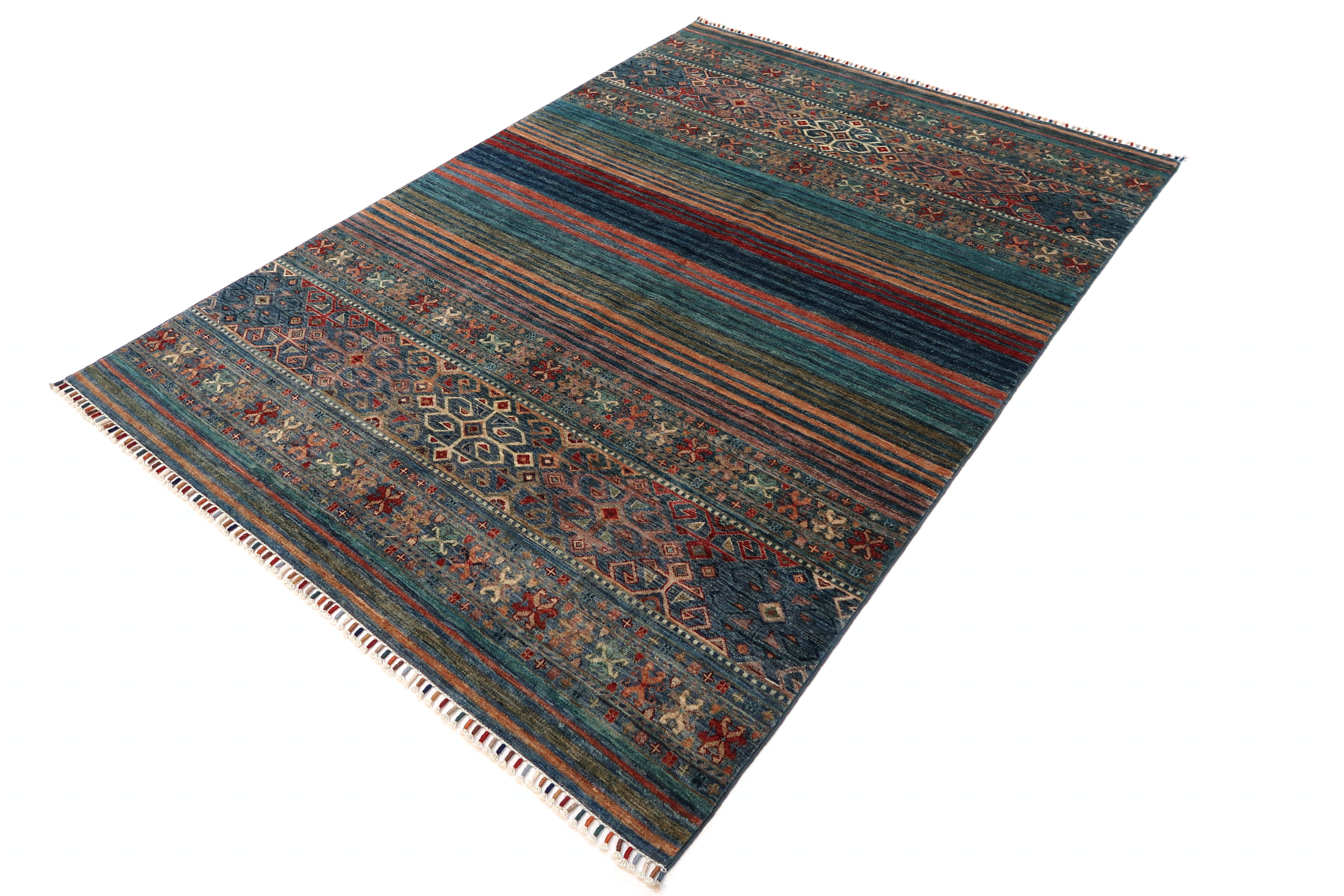 Smaragd Orientteppich Handgeknüpft 169x236 cm Schurwolle