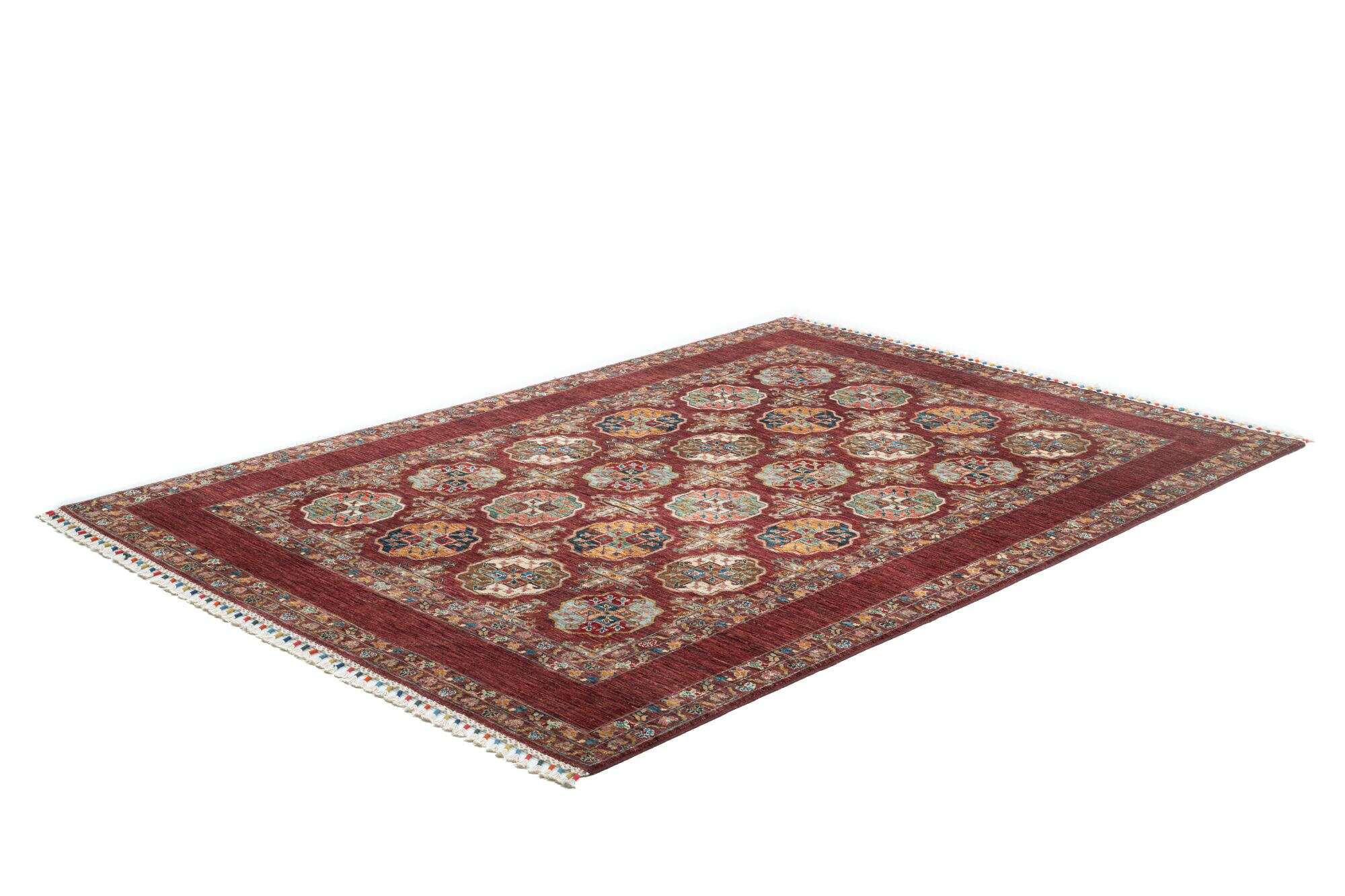 Handgeknüpfter Orientteppich Rot Kandashah ca. 175x245 cm