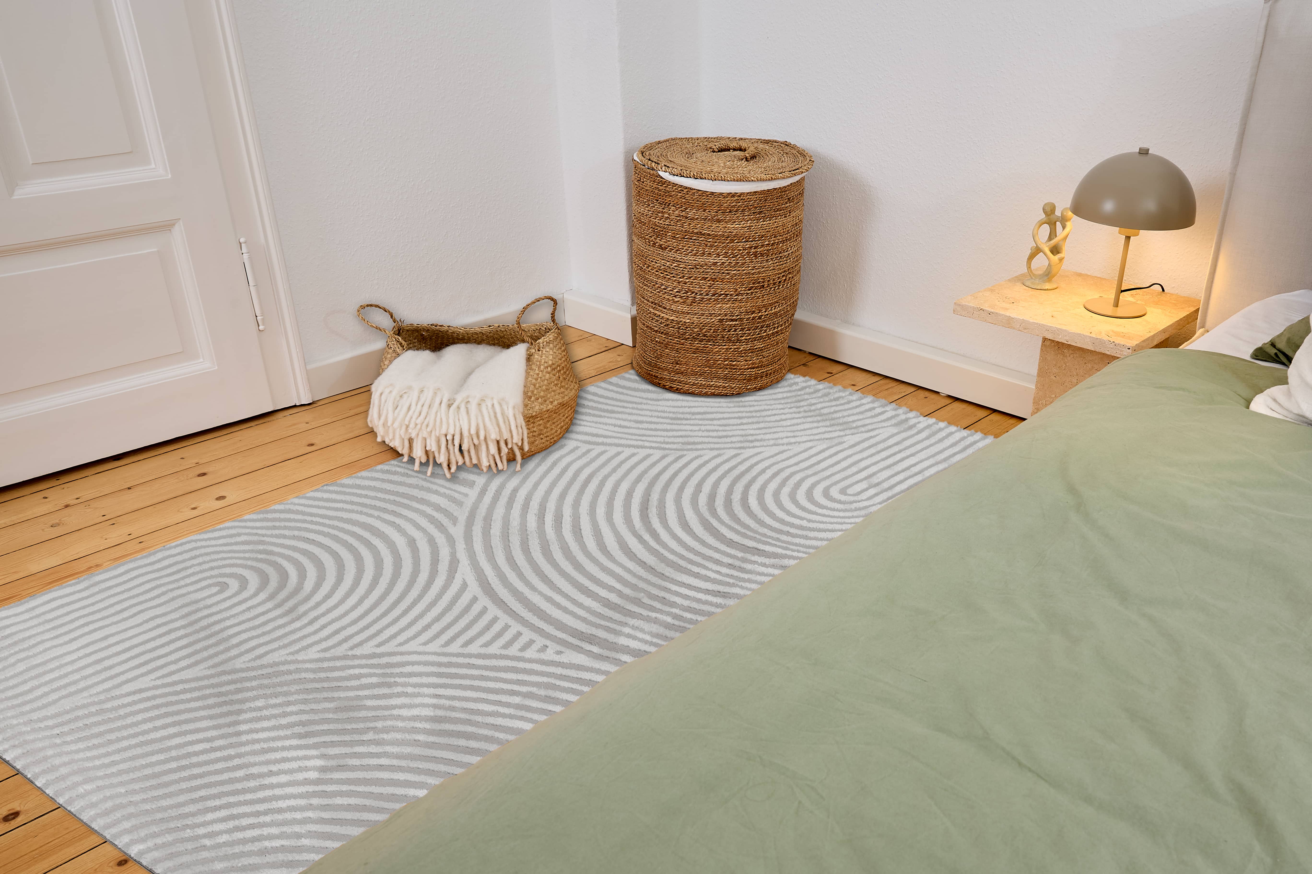 Vintageteppich Jules D.253 C. 004 Kringel silber Vintageteppich Jules D.253 C. 004 Kringel silber