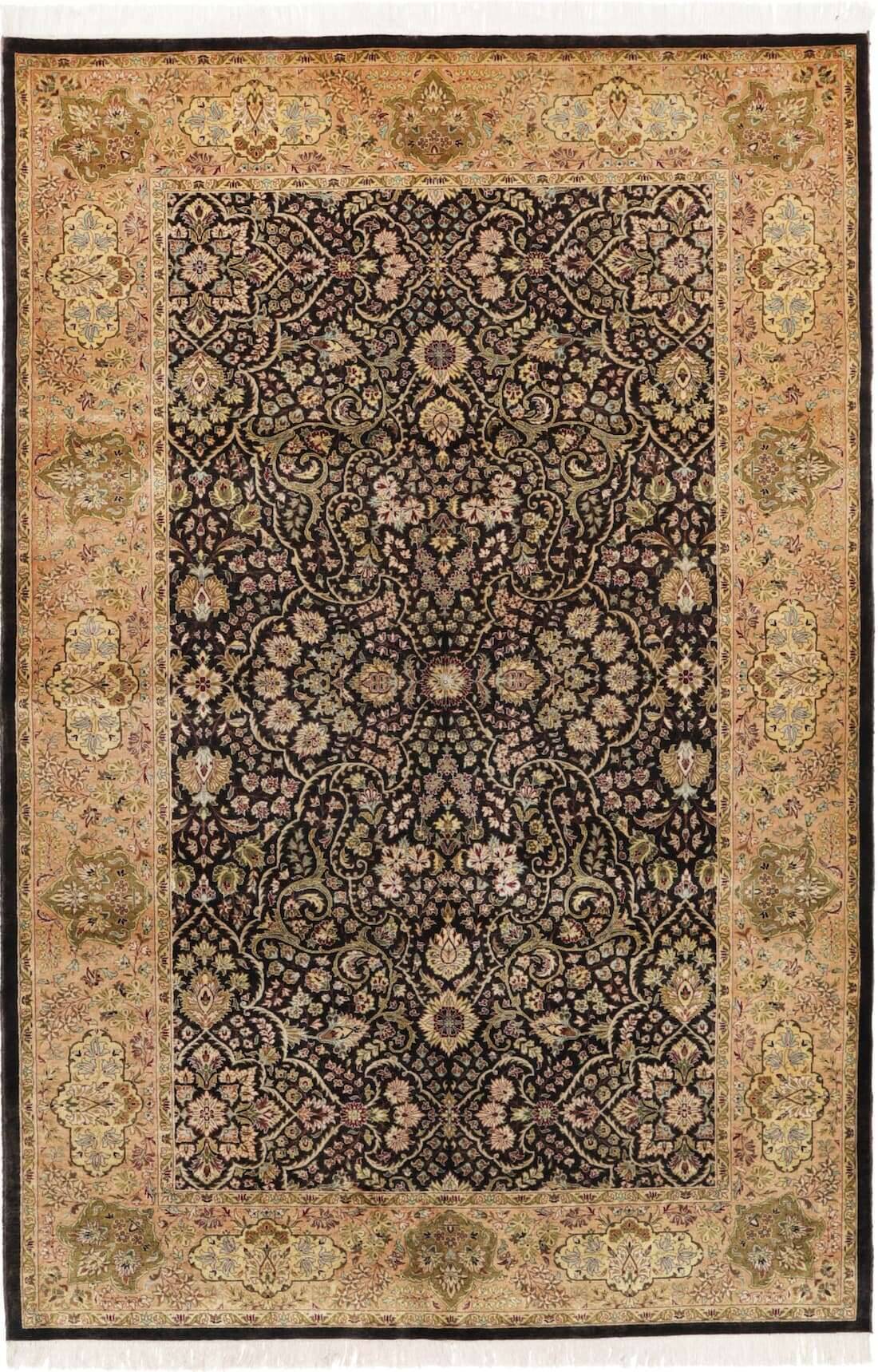 00001RSN266021 Teppich Pakistan Fein 140x219 cm reine Seide