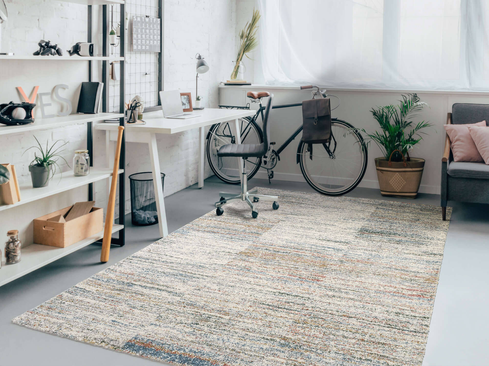 NVI01-697-1 New Villa Lines Teppich Modern Hochflor