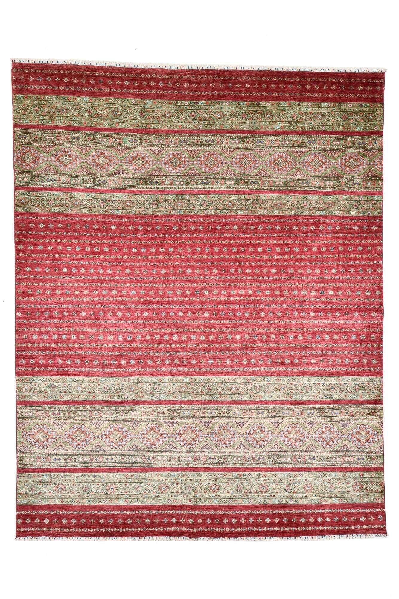kandashah_2454_200red_437058_1 Klassischer Ziegler Teppich Kandashah Handgeknüpft 278x350cm Rot