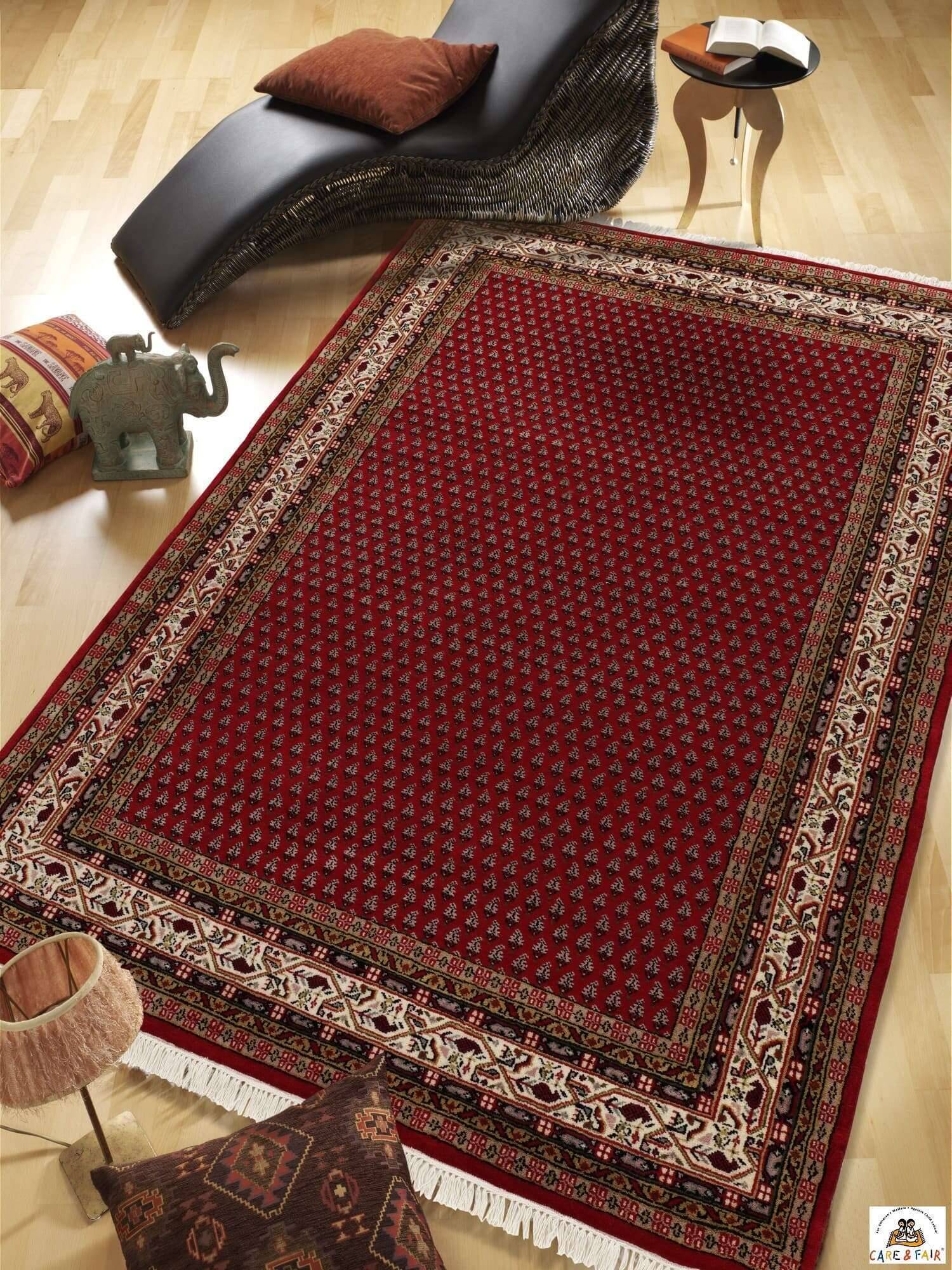 1152-916-5R14CMhIN9z4B2 Orientteppich Mir Sakki Handgeknüpft reine Schurwolle Natur Teppich