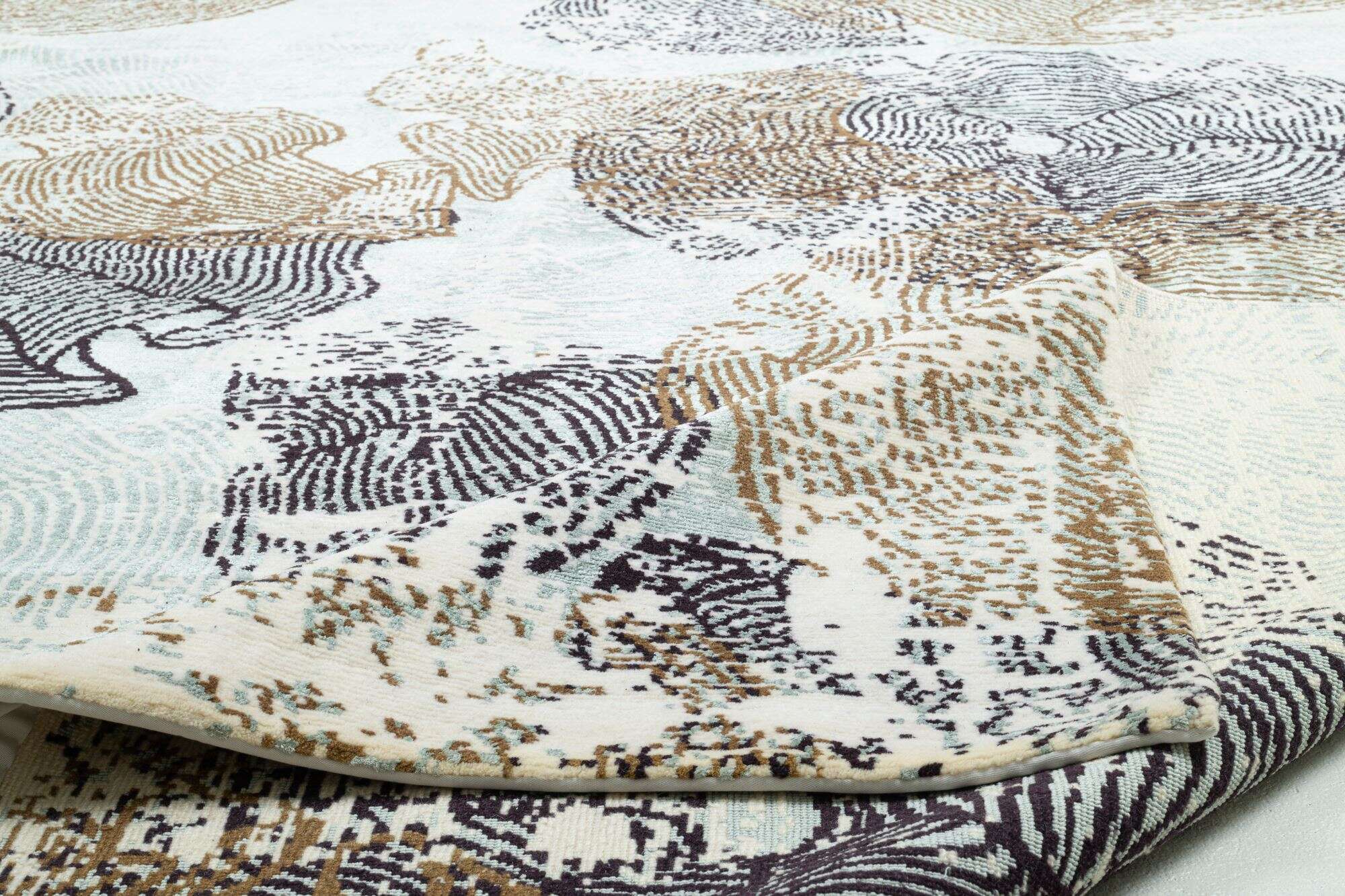 Nepal Teppich Jabu Silk 60 Wolle Seide Design Teppich 245x312cm