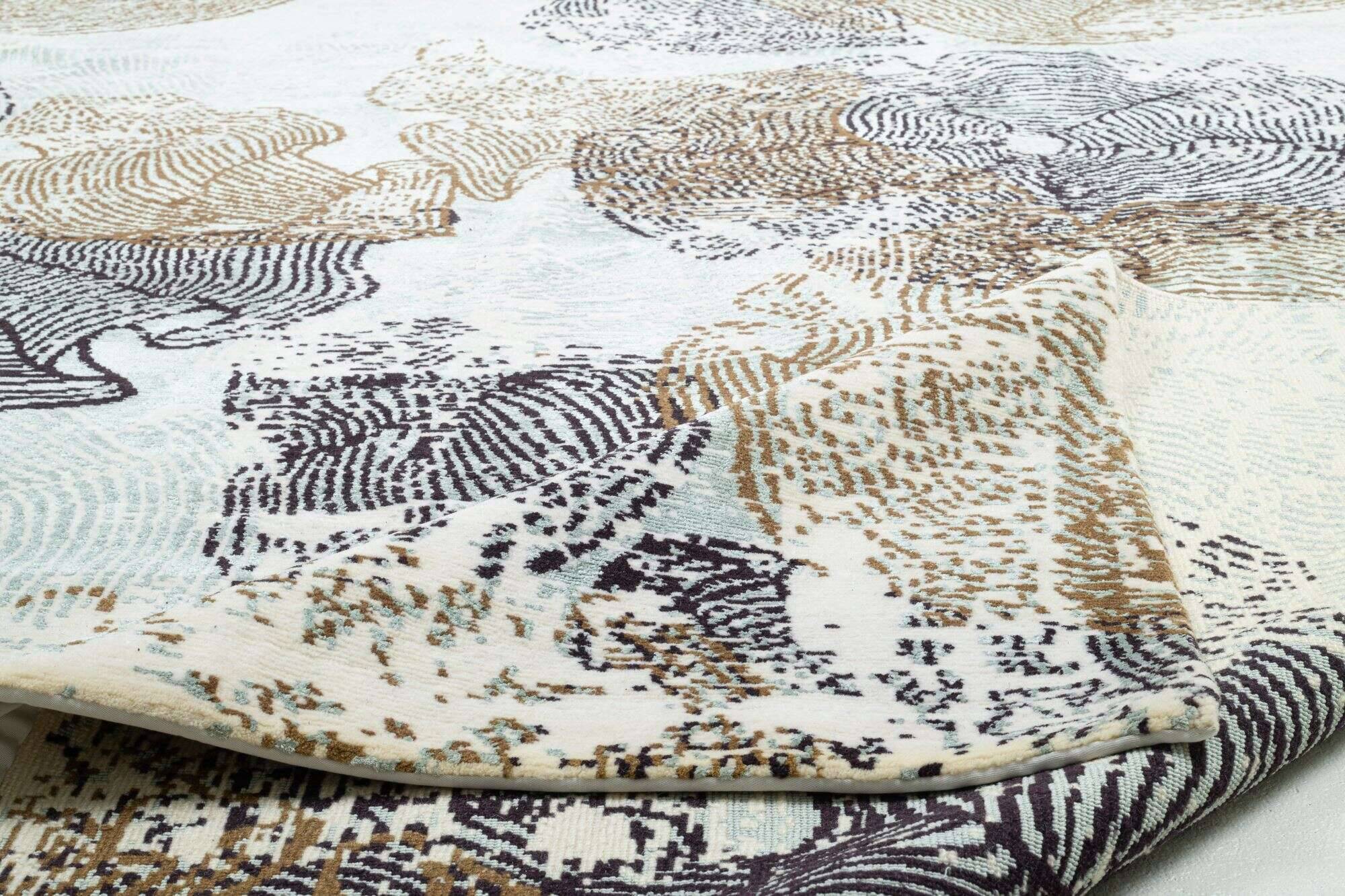 jabusilk60_c2314_703blue-multi_111233_9 Nepal Teppich Jabu Silk 60 Wolle Seide Design Teppich 245x312cm