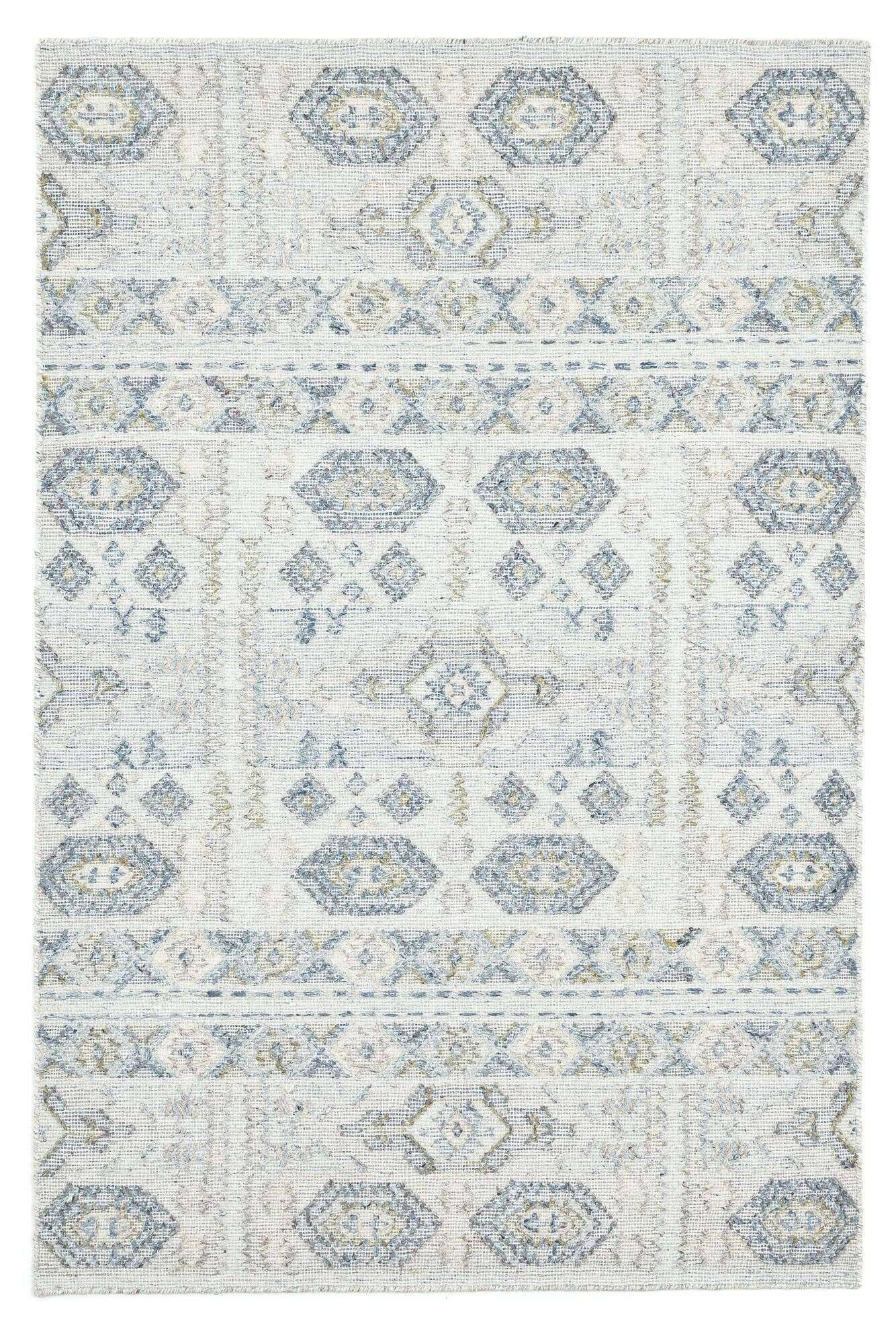 zilch_zo-3908-19_559beigegrey_427751_1 Handwebteppich Zilch Schurwolle Kelim Modern Blau Beige 160x230cm