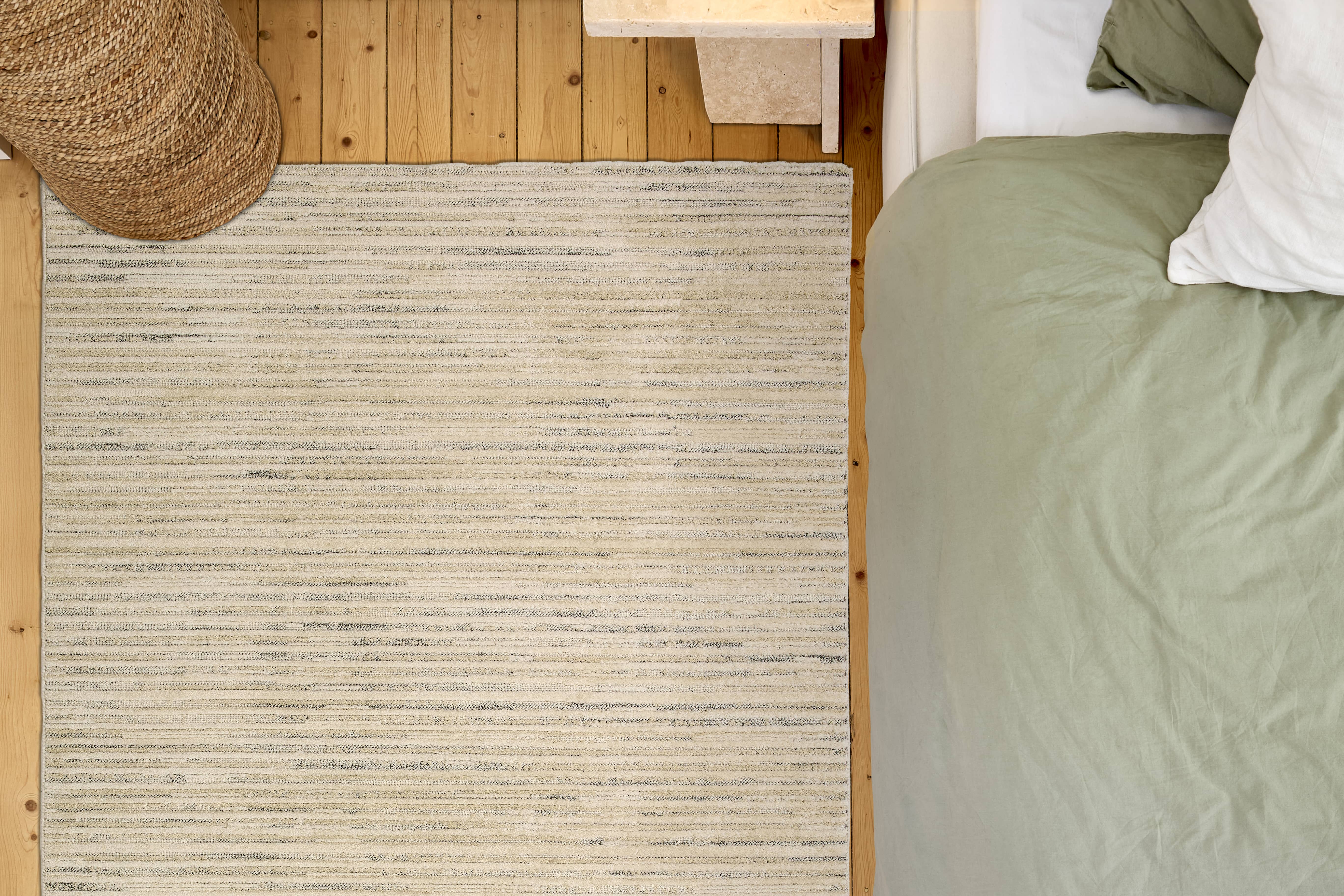 Wohnteppich Lou D.253 C. 003 Streifen creme-grau
