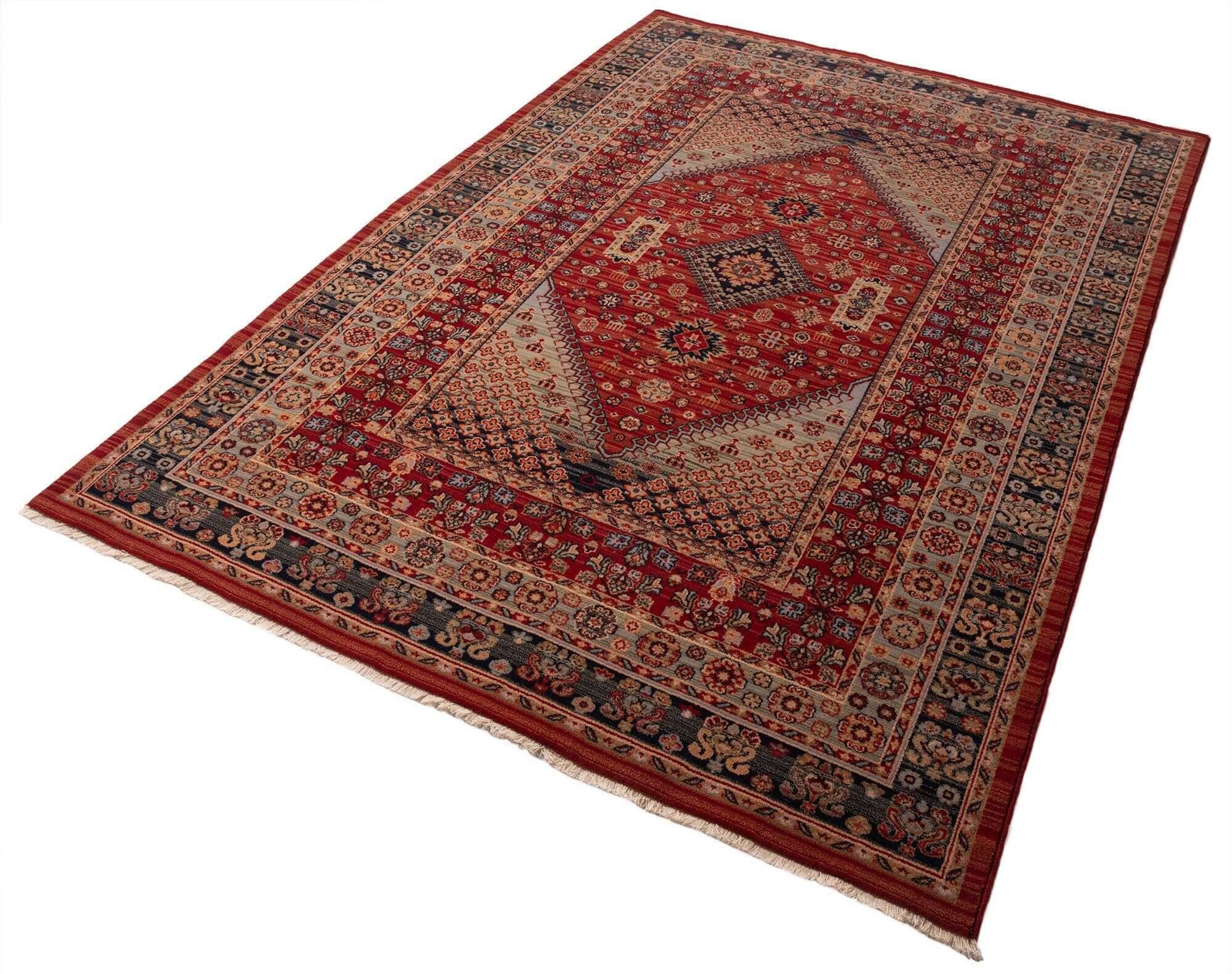 Saharna_2400_205redmulti_422769_2 Teppich Saharna 2400 Webteppich aus reiner Wolle
