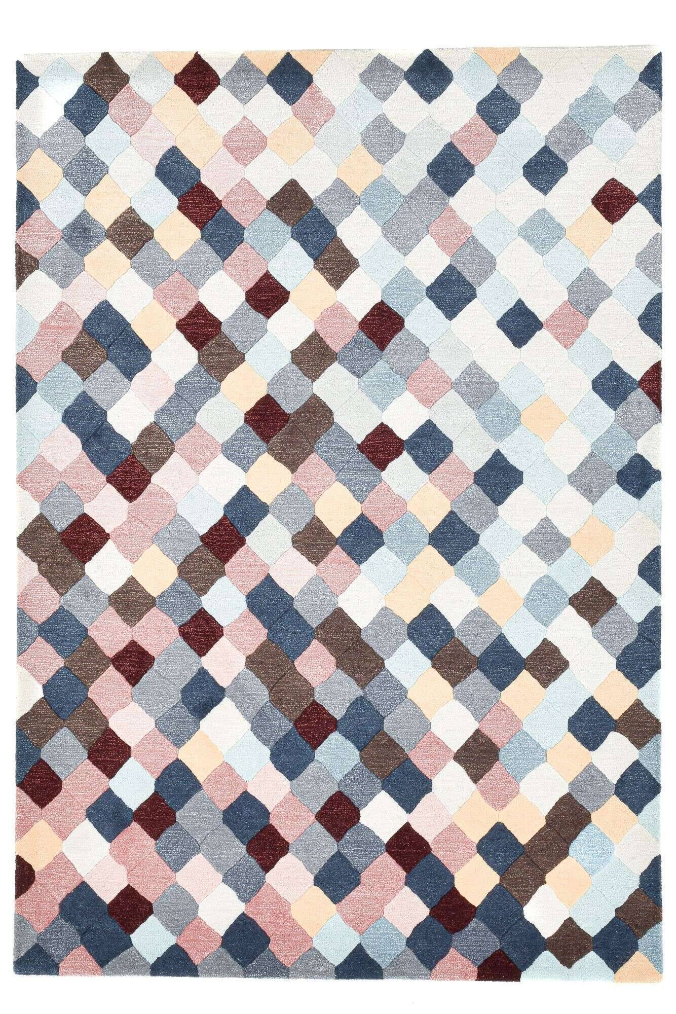 bloom_zo-3183-19_800multicolor_416680_1 Teppich Modern Handtuft 160x230 cm Wolle und Viskose Wohnteppiche