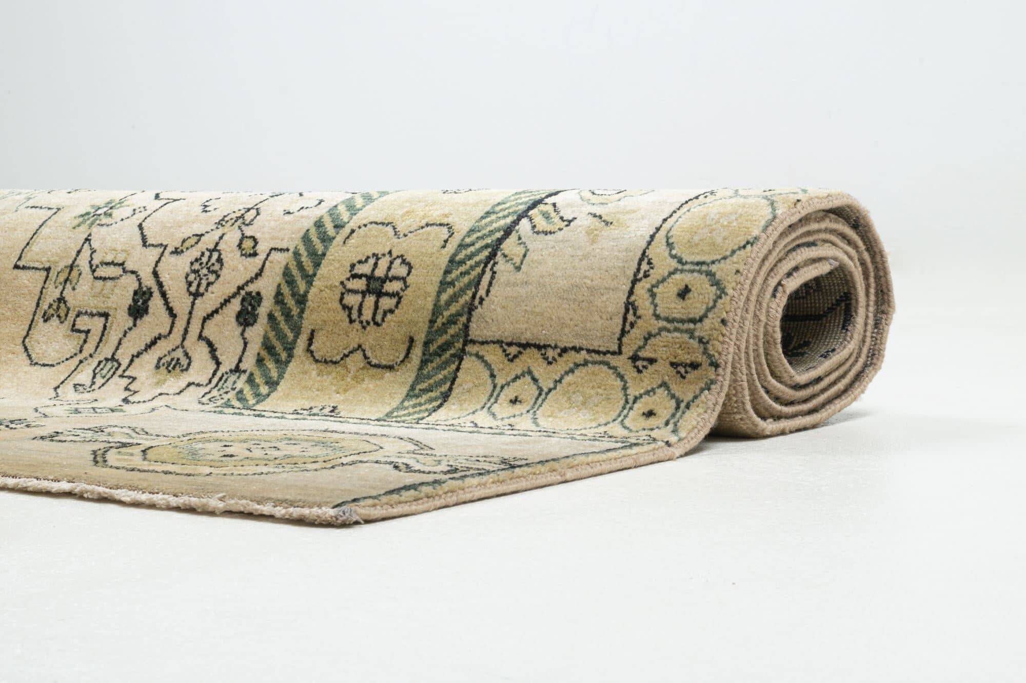 Patchwork Teppich PATCH Handgeknüpft beige-grün 170x240cm Patchwork Teppich PATCH Handgeknüpft beige-grün 170x240cm