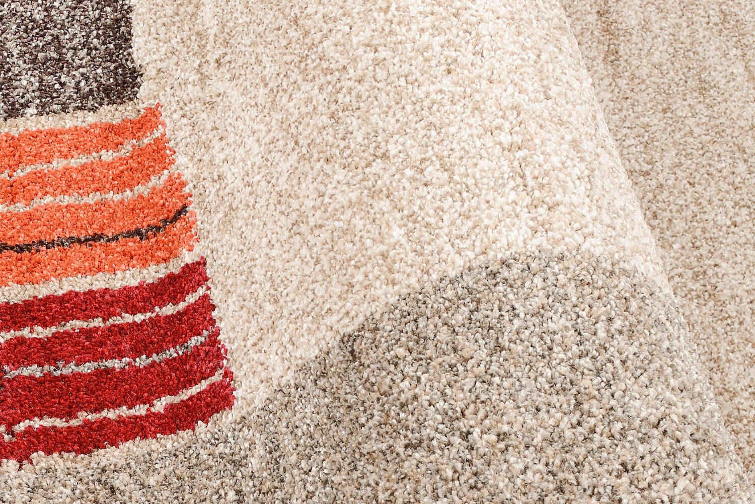 CAF01-676-6 Teppich Castle Flora Teppich Modern mit Bordüre Hochflor Teppich