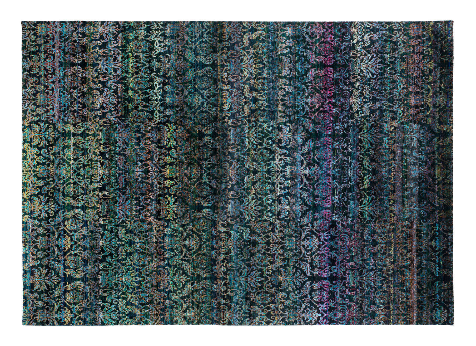 ORI16-445-2 ART Design Teppich Seide grün im Wunschmaß