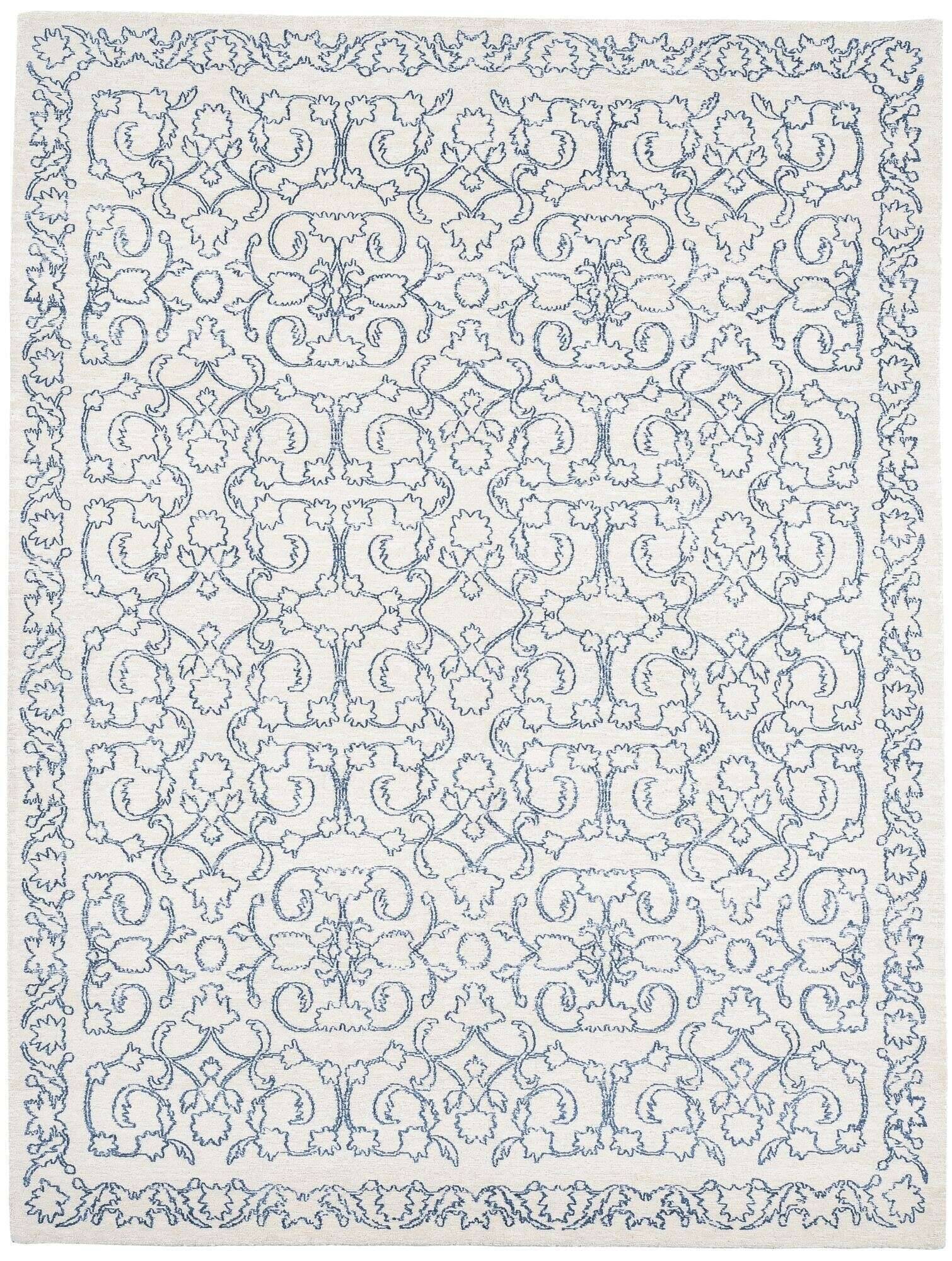 jabusilk30_c3515_101white_408815_12MN1dr8Hgr9hA Nepal Teppich Jabu Silk 30 Wolle Seide Design Teppich 250x315cm