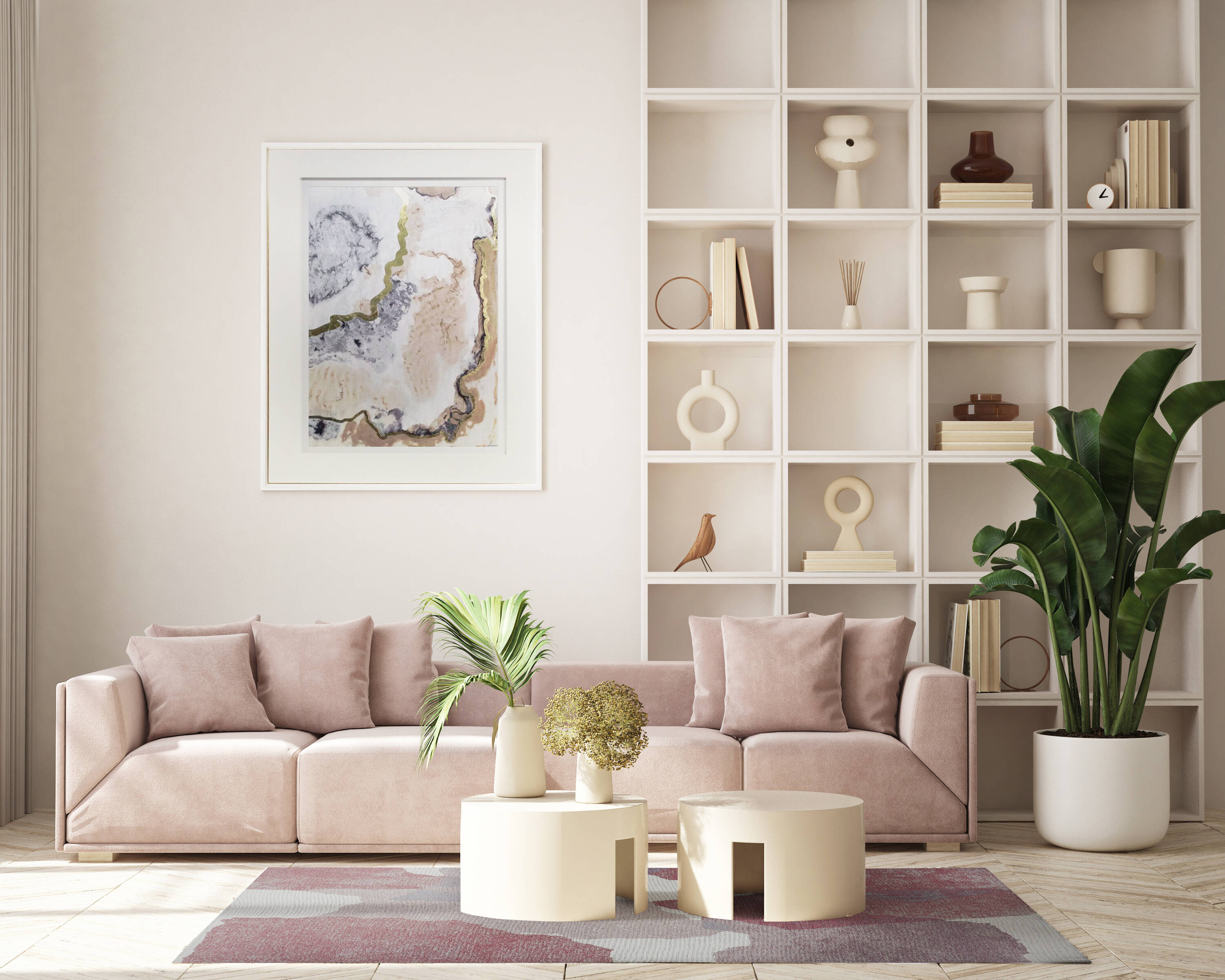 Moderner Teppich LILA ROSA - Waschbarer Teppich Moderner Teppich LILA ROSA - Waschbarer Teppich