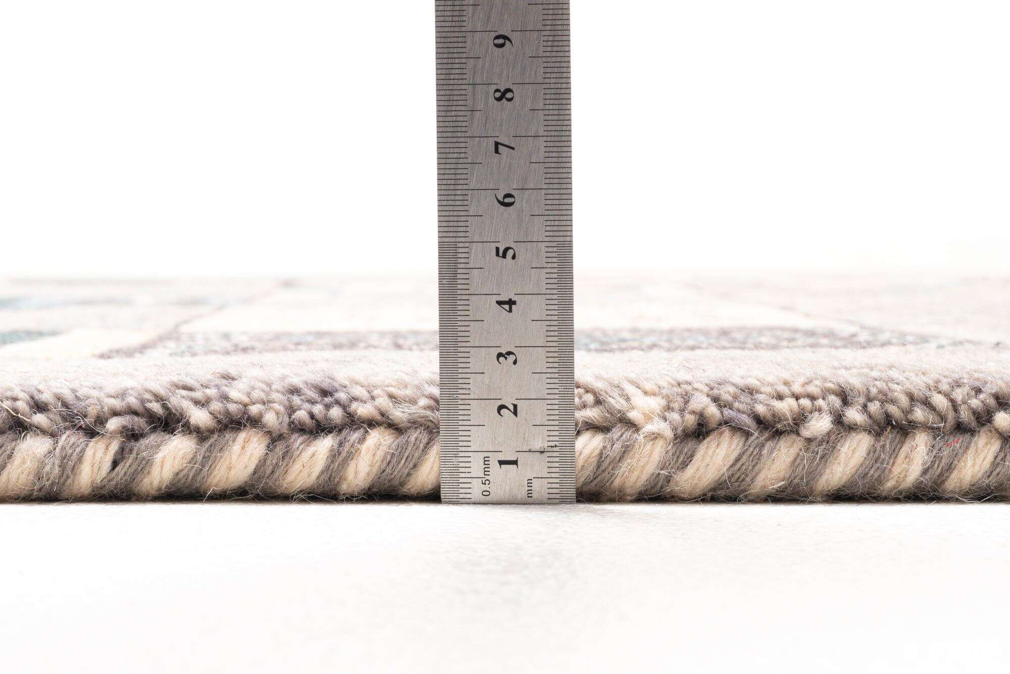 Teppich Nomade Gabbeh 160x230cm Handgeknüpft Schurwolle grau