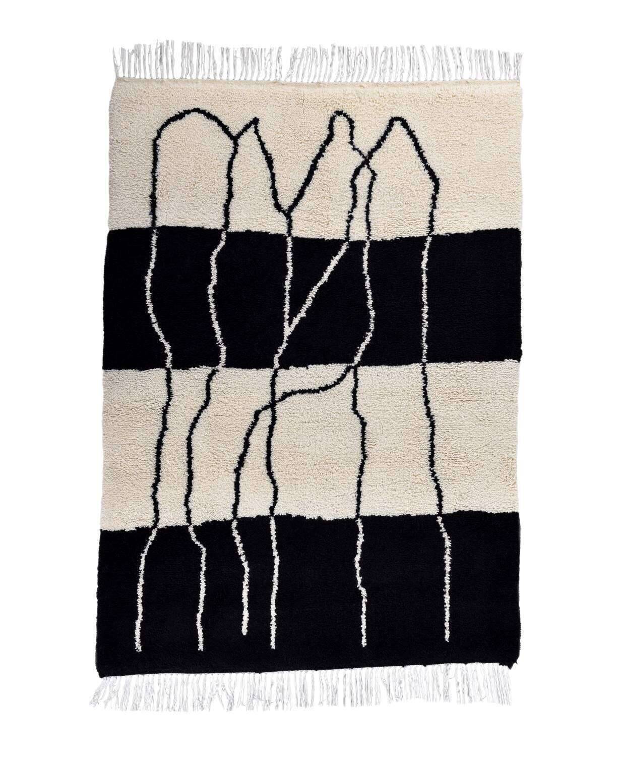 BenniUrein_2009_997Blanc_426560_1 Teppich Trend Beni Ourain 150x200cm Schafwolle