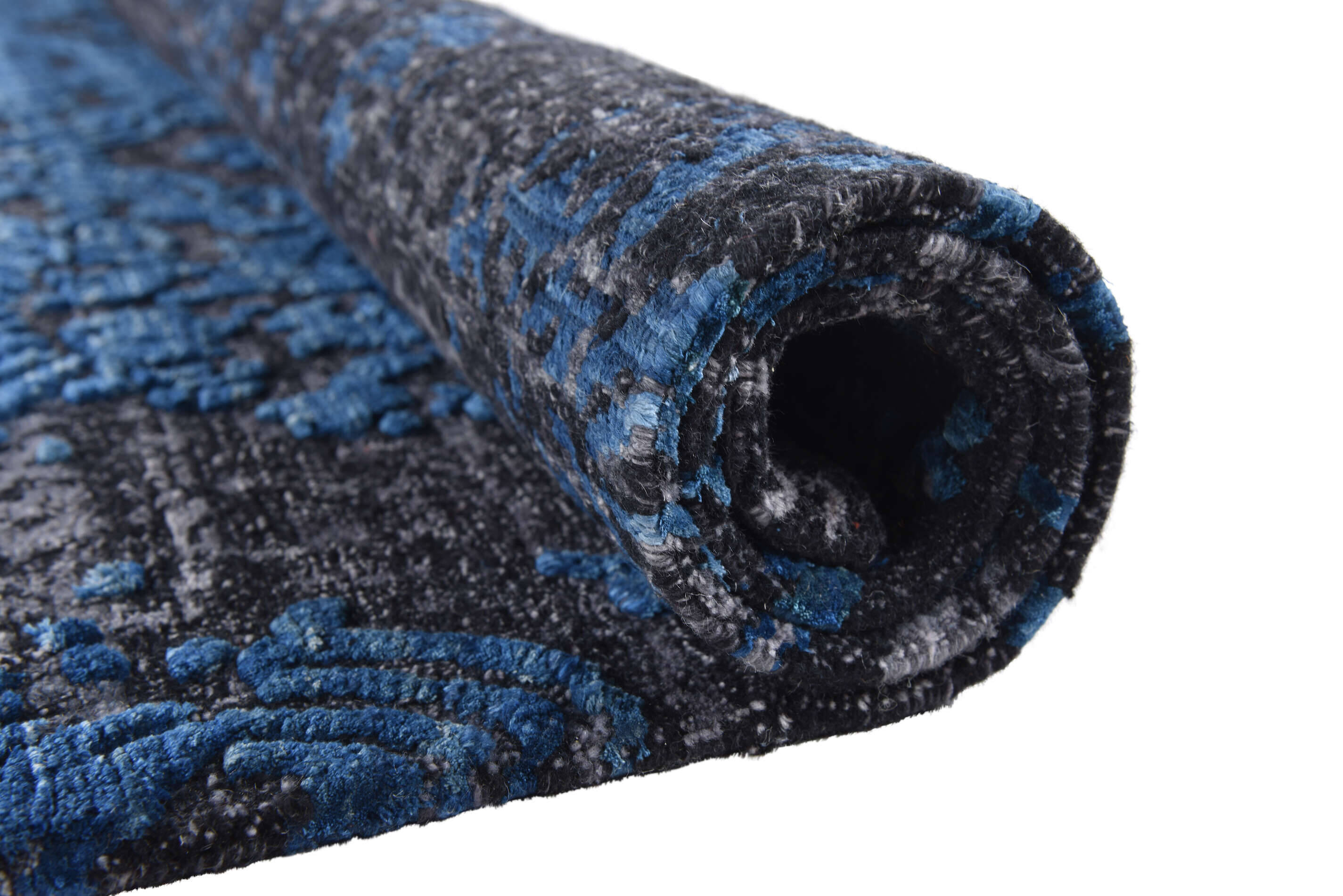 JabuSilk60_C2035_730Petrol_427727_11 Nepal Teppich Jabu Silk 60 Wolle - und Seide Teppich