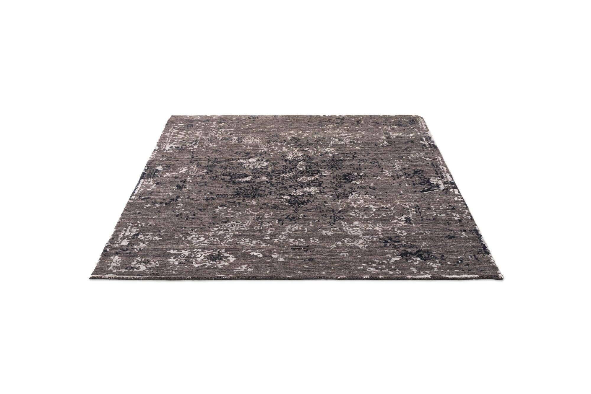 queenscity_zo-2199-17_601anthracite_408762_10 Vintage Teppich Queenscity 160x230cm Handgeknüpft Wolle Viskose grau