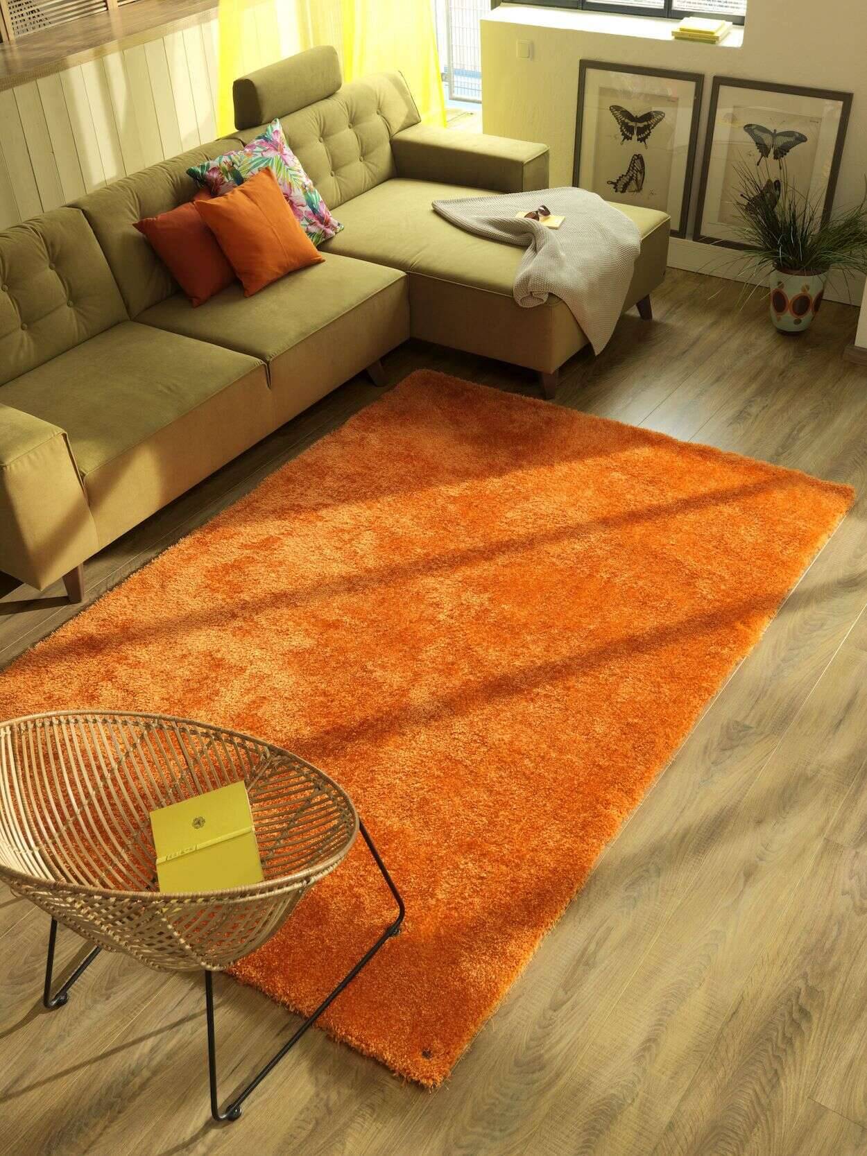 soft_uni_400orange_230073_12 Soft uni orange Kuschelteppich Teppich Uni
