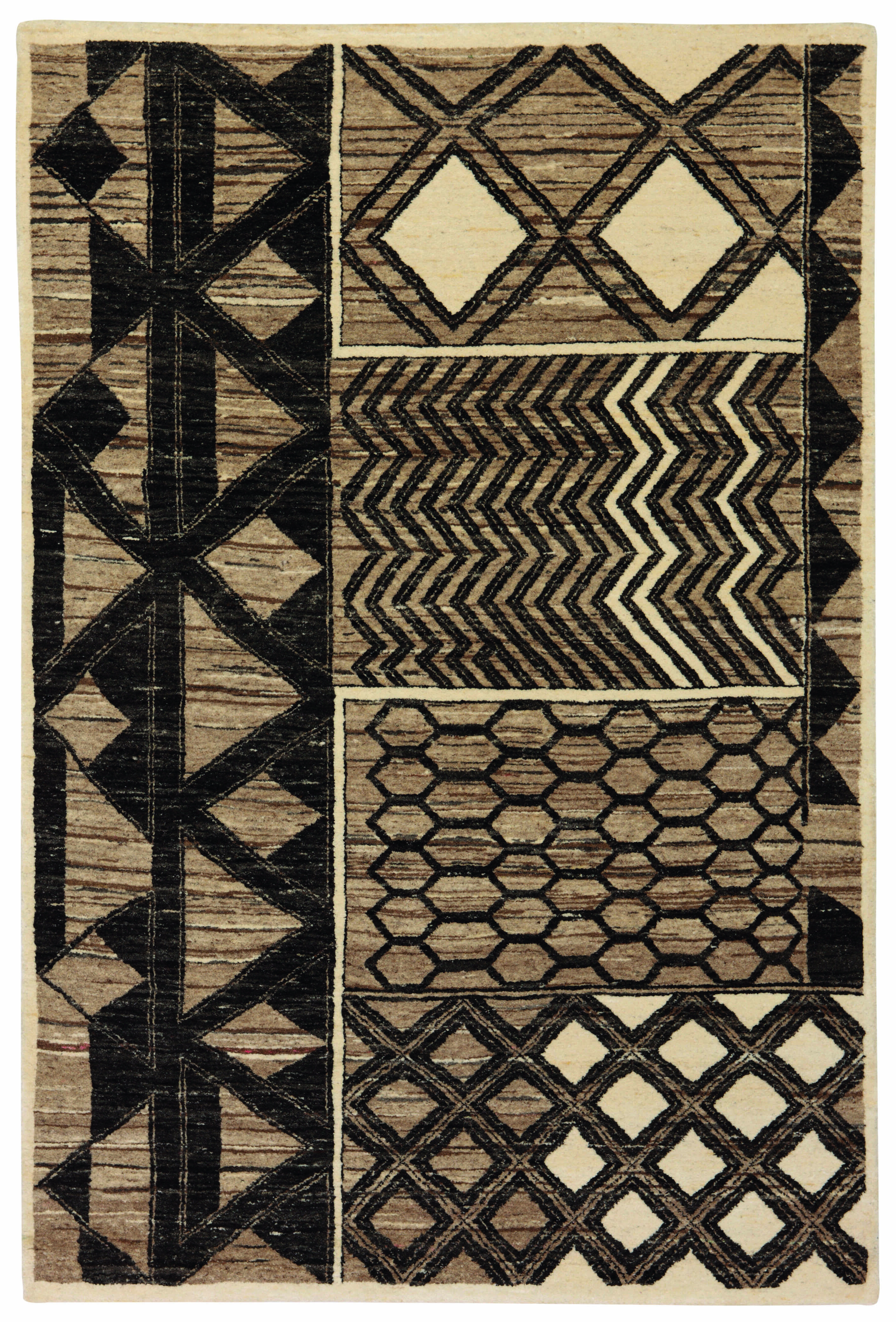 Wunschmaß Teppich Lomato-Showa-3 Handgeknüpft Designteppich Wunschmaß Teppich Lomato-Showa-3 Handgeknüpft Designteppich