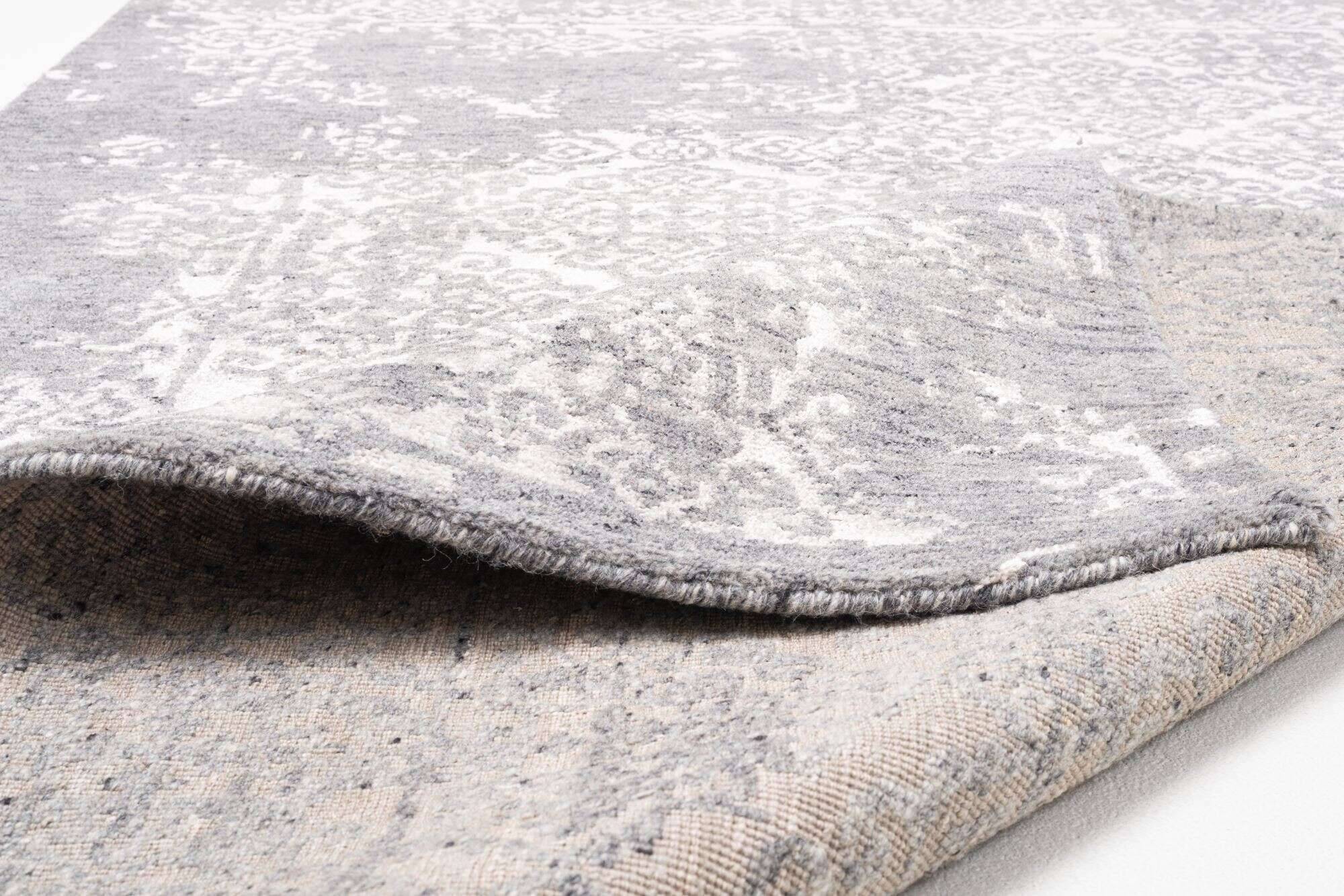 queensvillage_zo-2204-17_650grey_409275_9 Vintage Teppich Queensvillage 160x230cm Handgeknüpft Wolle Viskose