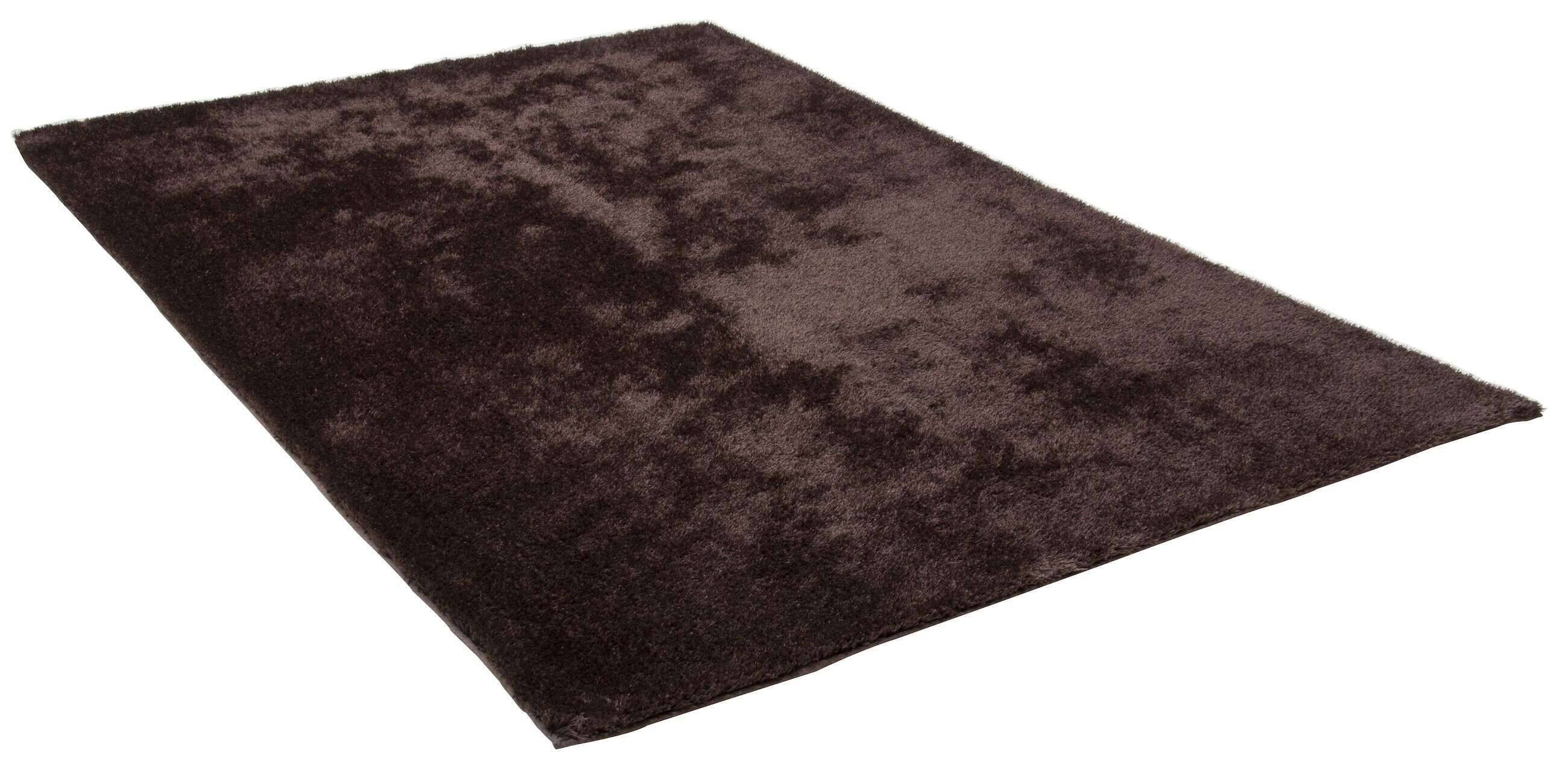 Alessia_Uni_510choco_408087_2 Teppich uni Alessia Shaggy Kuschelteppich