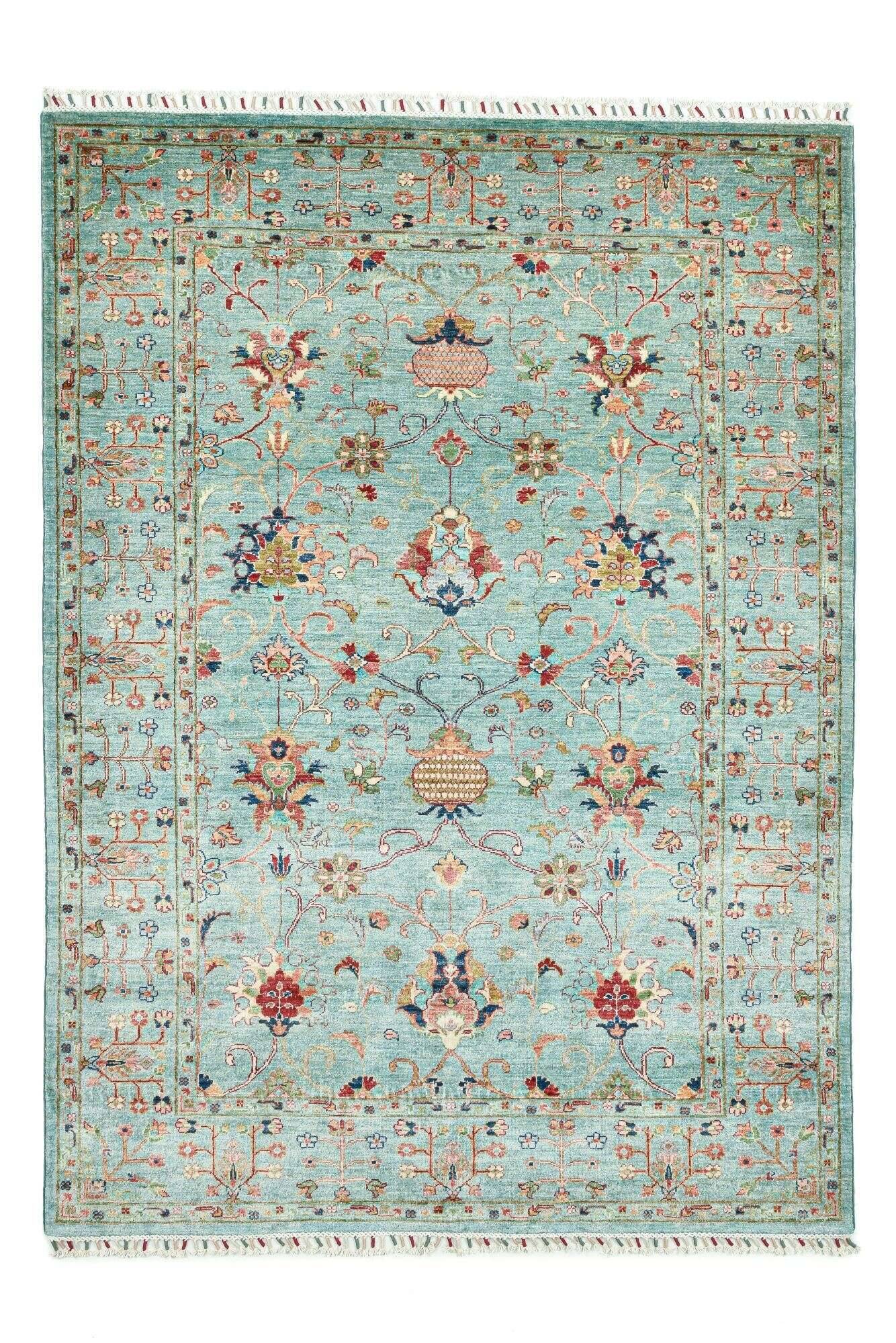 kandashah_4_723turquoisemulti_431519_1 Orientteppich 171x235cm Handgeknüpft Kandashah türkis Schurwolle