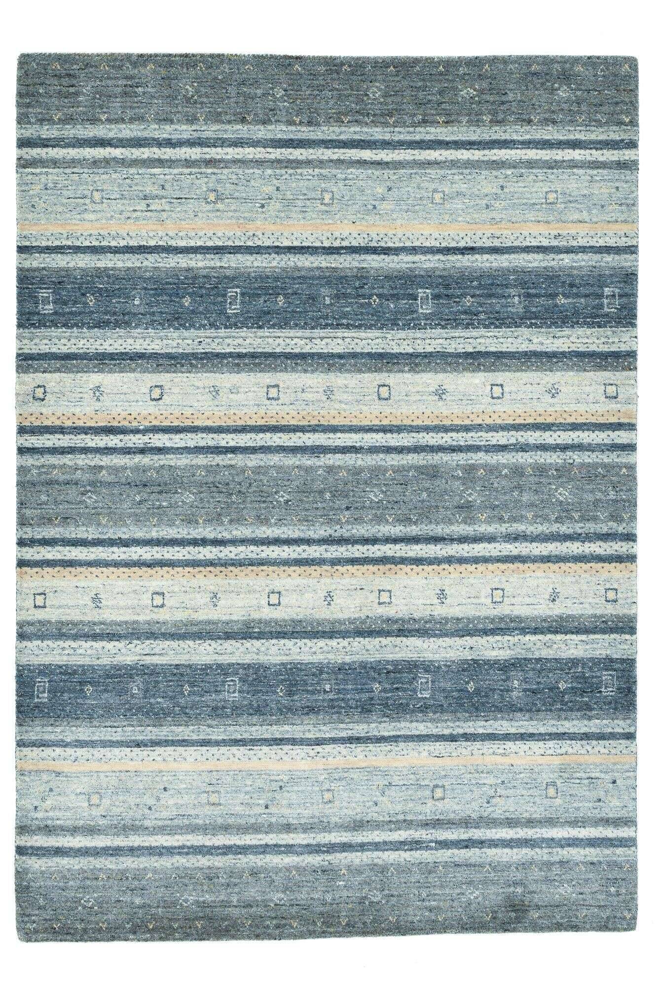 memu-zo-3680-20_650grey_420779_1 Teppich Handgewebt 160 x 230 cm reine Schurwolle Naturteppiche grau