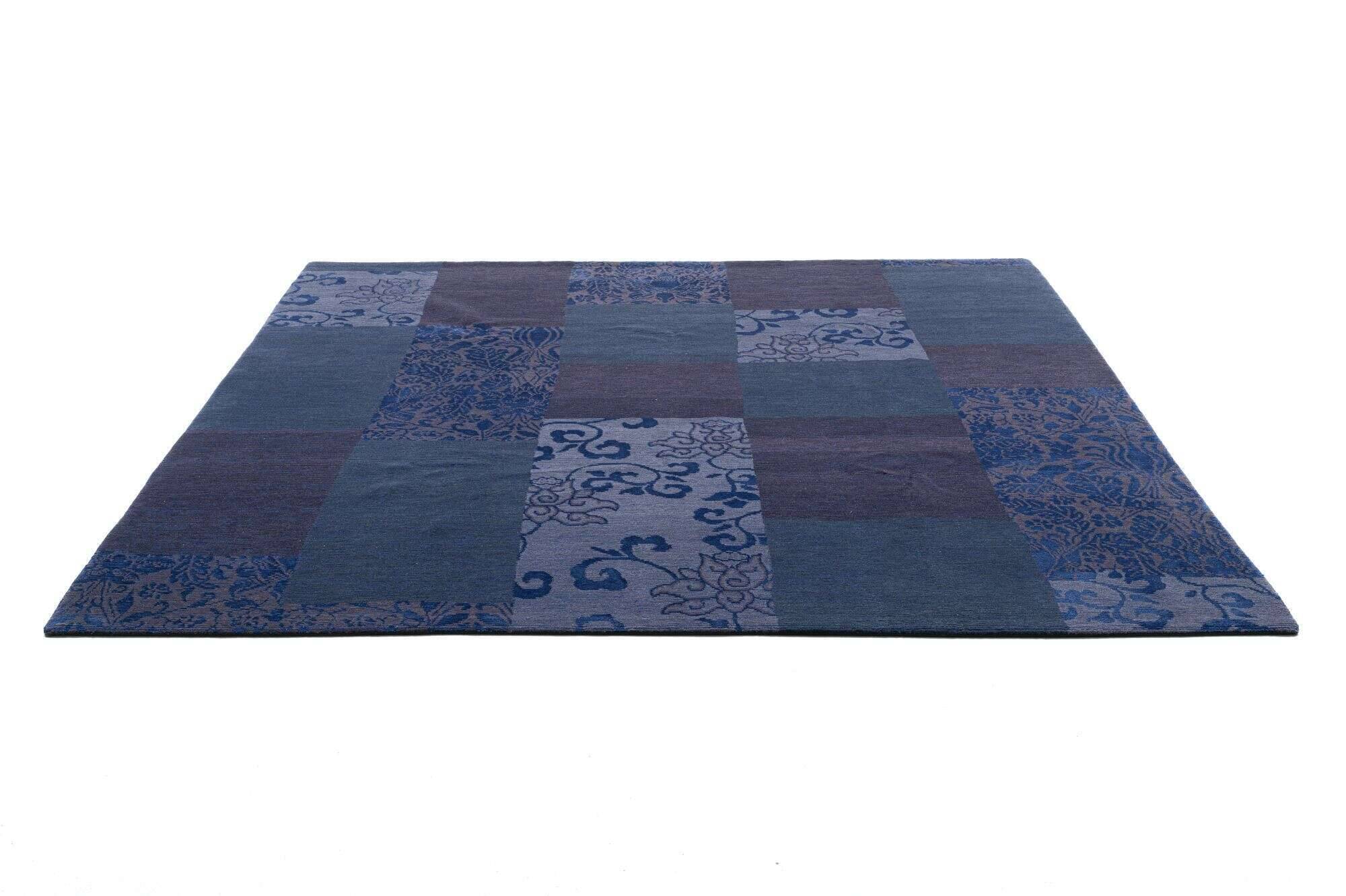 ribeyesilk60_c504_703blue-multi_110626_22 Nepal Teppich Rib Eye Silk 30 Wolle Seide Design Unikat 259x306cm