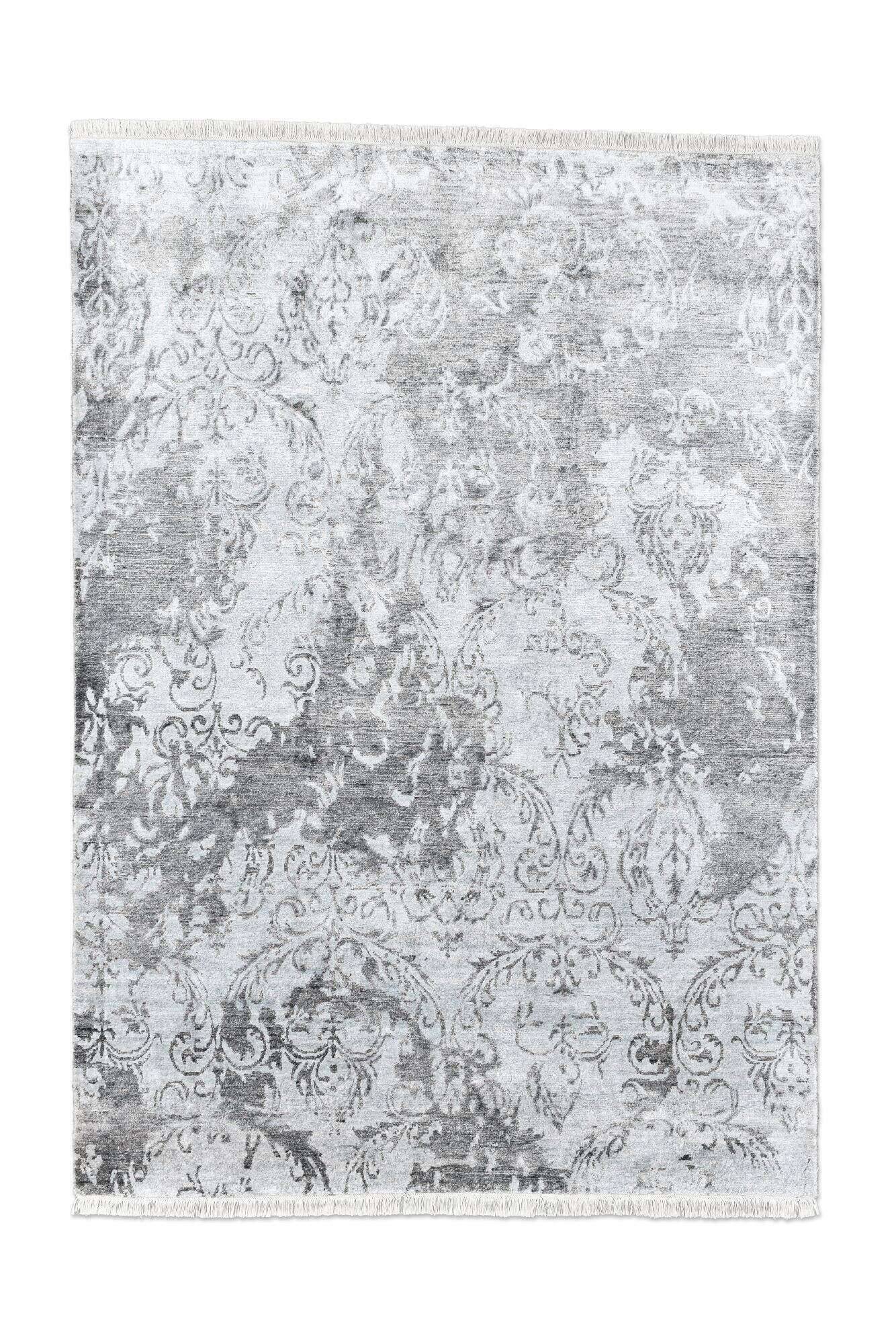 queensland_4825_650grey_402103_1 Design Teppich Queensland Handgeknüpft 170x240cm Viskose grau