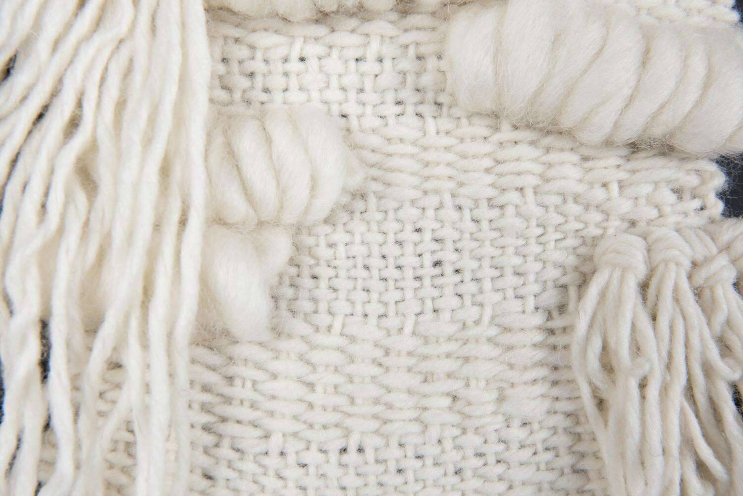 KNOTSOFLOVE_WALLART_580CREAM_418295_3 Wandteppich beige Nepal 037x070 cm Handgearbeitet